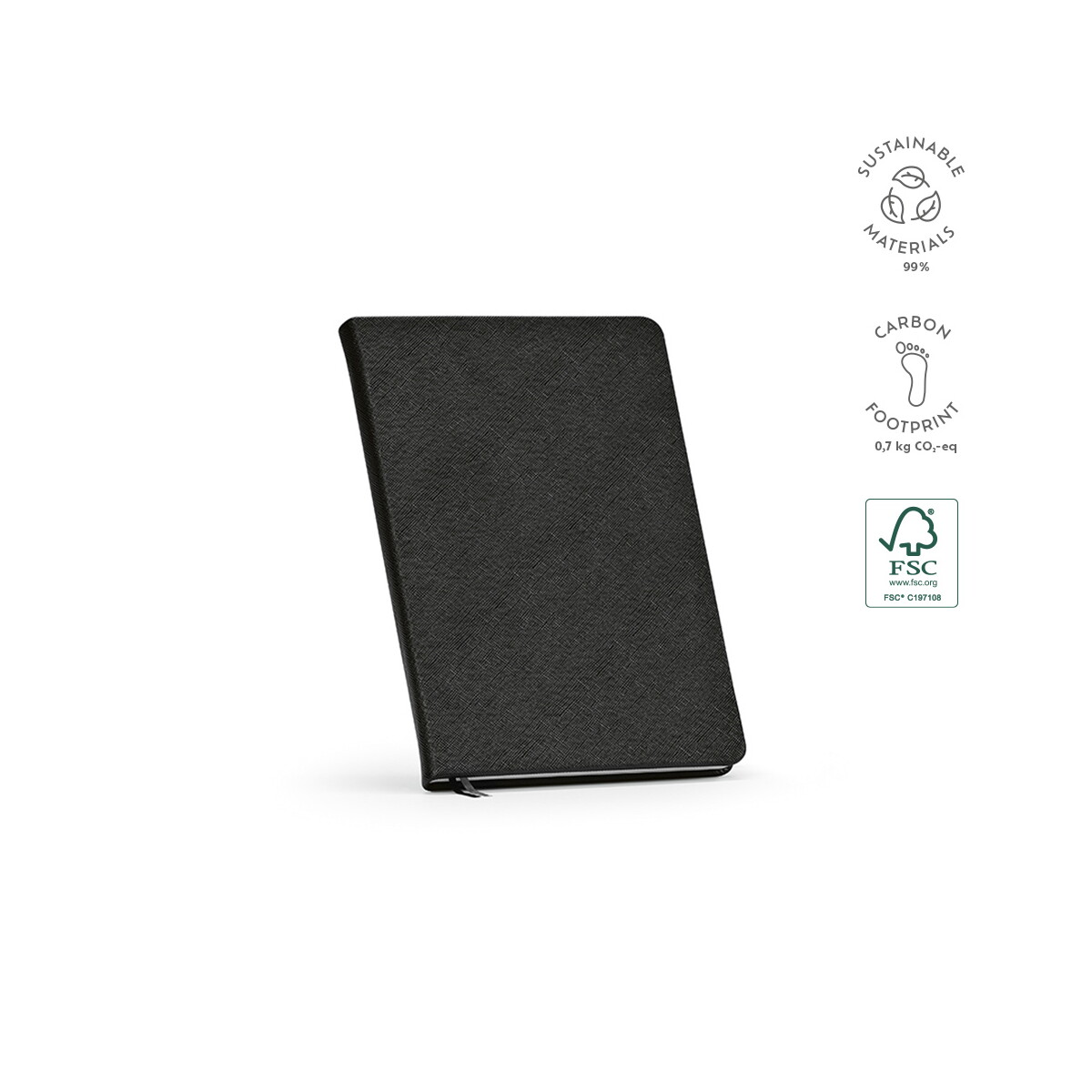Notatniki z logo – wilde notatnik a5 z papieru recyklingowego 80 gsm – czarny ANT031_103-kpi Wilde Notatnik A5 z papieru recyklingowego 80 gsm - Czarny ANT031_103-kpi