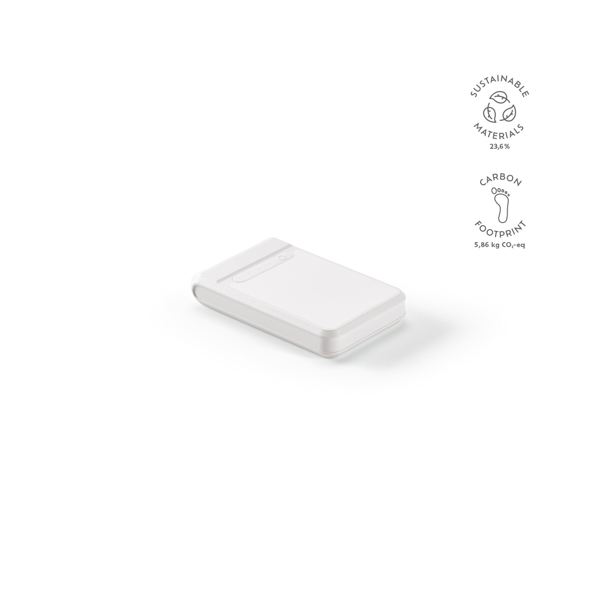 Powerbanki z logo – bateria ampx powerbank rabs 6 000 mah – biała APW002_106-kpi Bateria Ampx Powerbank rABS 6 000 mAh - Biała APW002_106-kpi