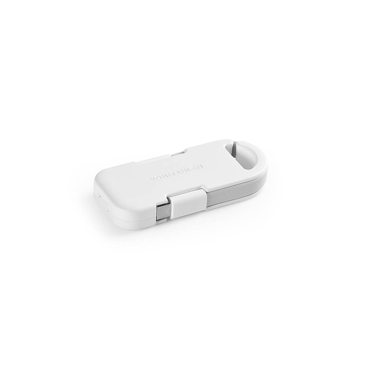 Powerbanki z logo – evergreen go 2-in1 keyring with powerbank. rtpe. led indicator – white APW009_106-A Evergreen Go 2-in1 keyring with powerbank. rTPE. LED indicator - White APW009_106-A
