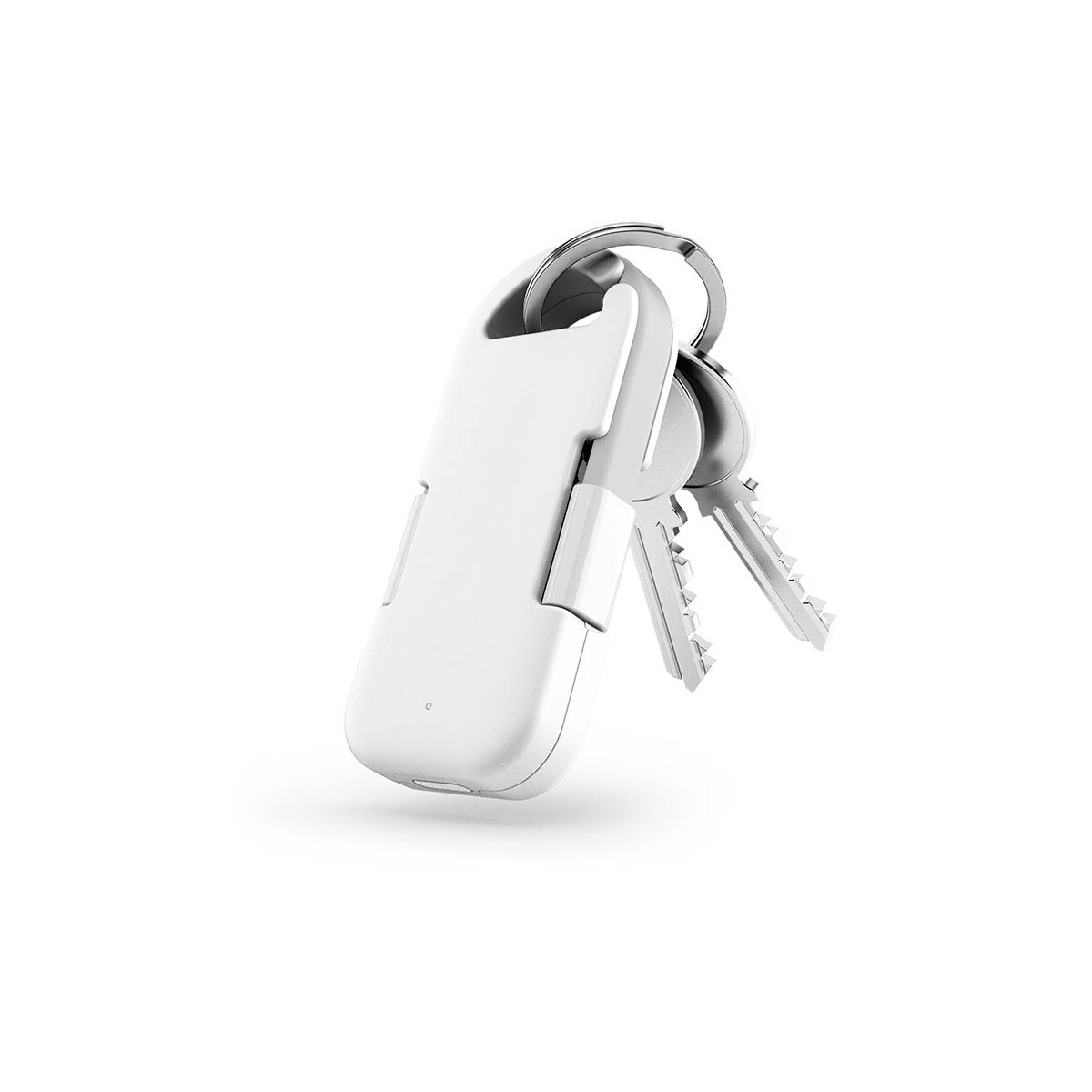 Powerbanki z logo – evergreen go 2-in1 keyring with powerbank. rtpe. led indicator – white APW009_106-B Evergreen Go 2-in1 keyring with powerbank. rTPE. LED indicator - White APW009_106-B