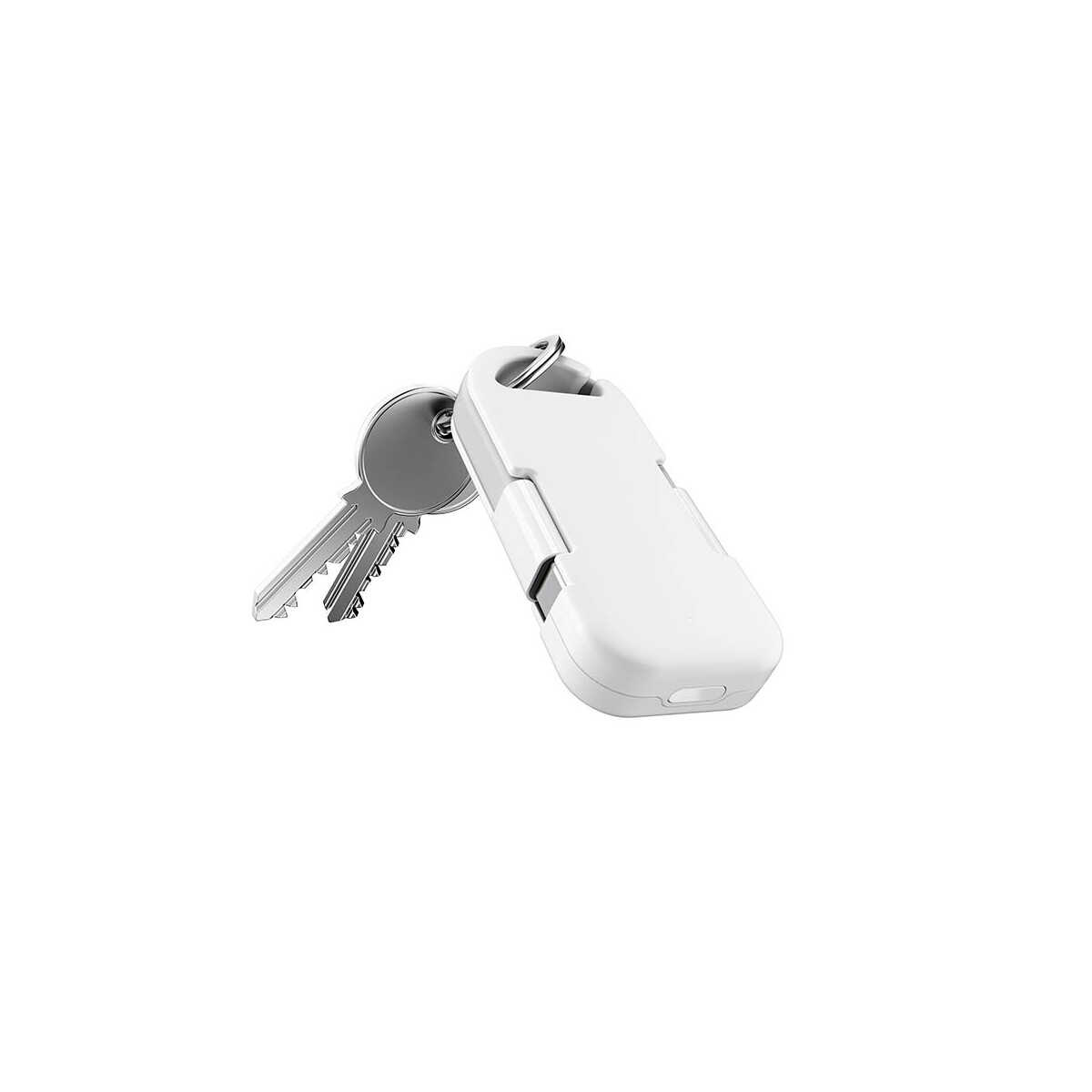 Powerbanki z logo – evergreen go 2-in1 keyring with powerbank. rtpe. led indicator – white APW009_106-D Evergreen Go 2-in1 keyring with powerbank. rTPE. LED indicator - White APW009_106-D