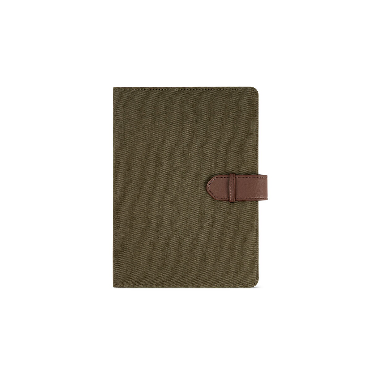 Teczki z logo – eliot a5 folder bawełna z recyklingu – ciemno zielony AFD004_149-front Eliot A5 Folder bawełna z recyklingu - Ciemno zielony AFD004_149-front