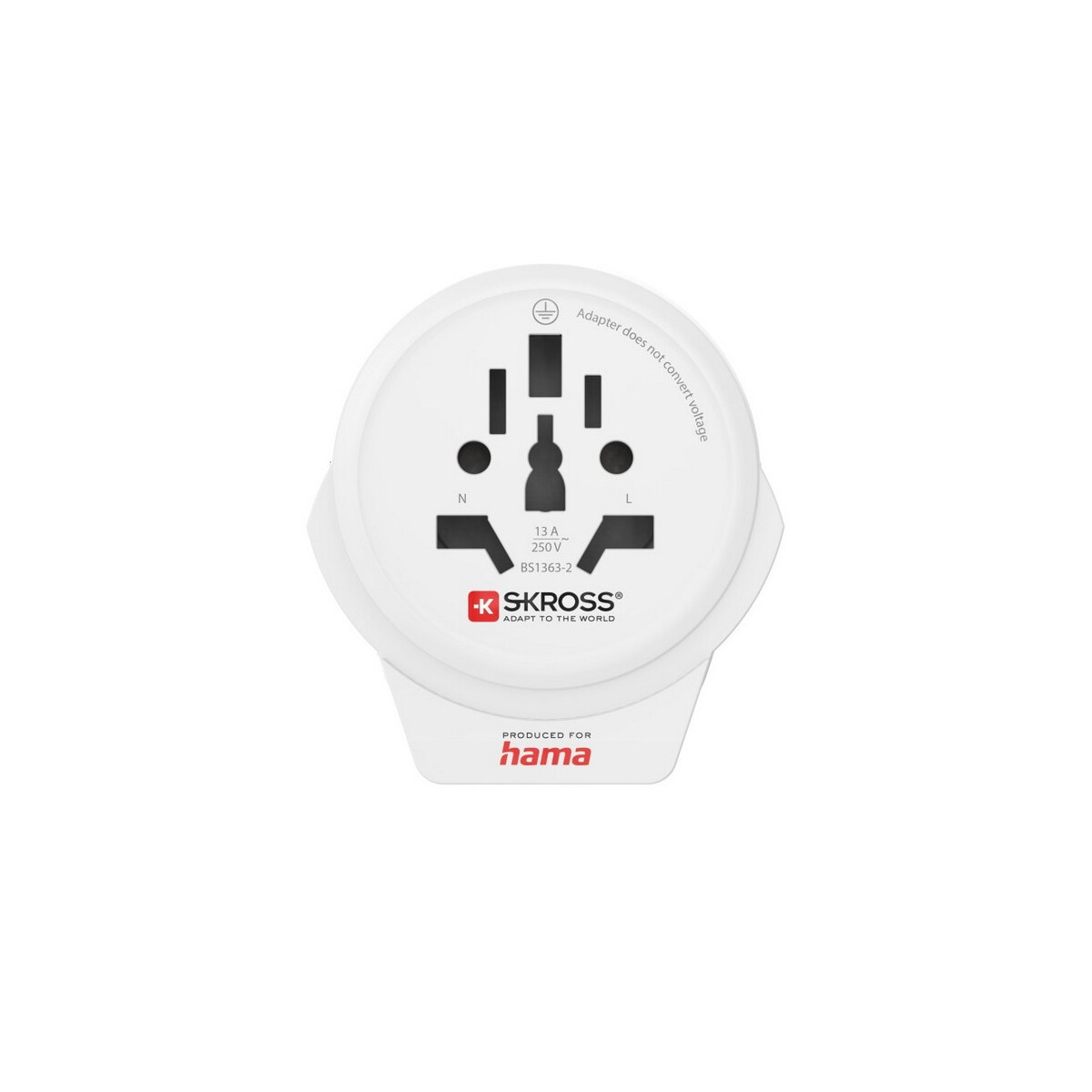 Adaptery podróżne z logo – adapter podróżny skross for hama usb – biały VH049-02_AAB01 Adapter podróżny Skross for Hama USB - biały VH049-02_AAB01