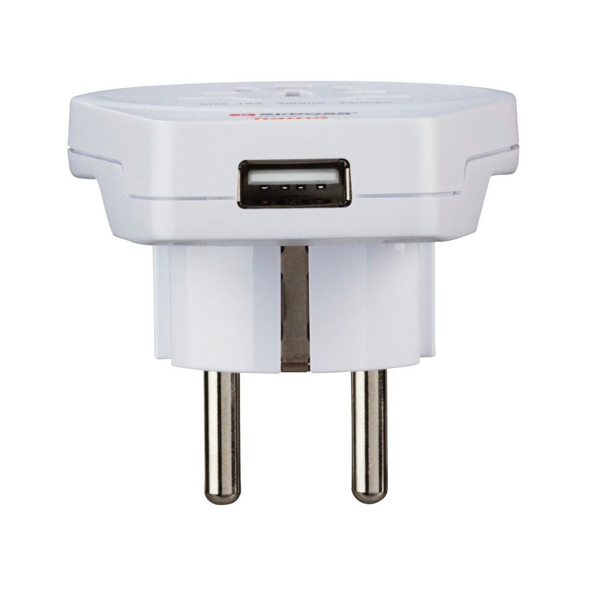 Adaptery podróżne z logo – adapter podróżny skross for hama usb – biały VH049-02_ITP01 Adapter podróżny Skross for Hama USB - biały VH049-02_ITP01