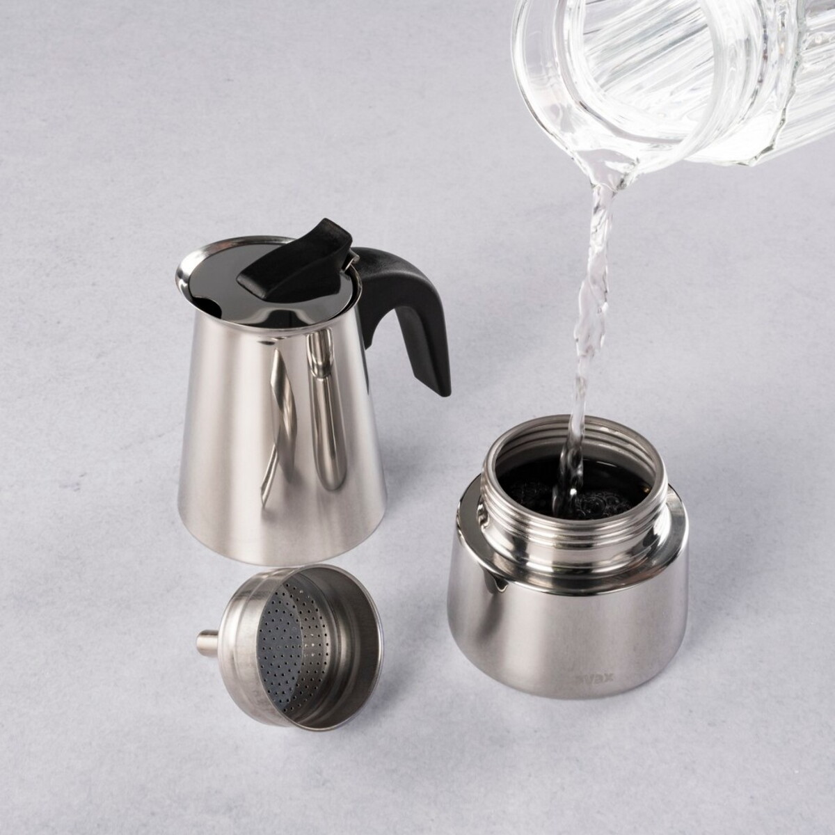 Akcesoria do kuchni z logo – kawiarka 200 ml xavax – srebrna VHX02-32_ATM02 Kawiarka 200 ml Xavax - srebrna VHX02-32_ATM02