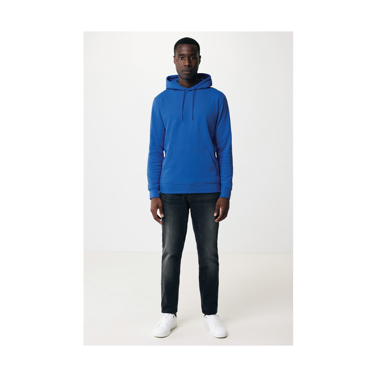 Bluzy z logo – bluza z kapturem z bawełny z recyklingu iqoniq jasper – niebieska T9400.025__F_252 Bluza z kapturem z bawełny z recyklingu Iqoniq Jasper - niebieska T9400.025__F_252