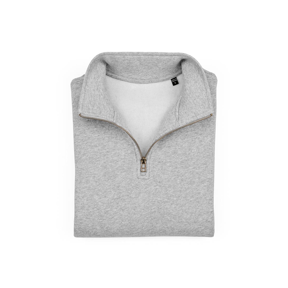 Bluzy z logo – malibu 1/4 zipper sweatshirt. org. cotton, rcotton and rpet. made in pt – heather grey ASW005_163-front-A Malibu 1/4 zipper sweatshirt. Org. cotton, rCotton and rPET. Made in PT - Heather grey ASW005_163-front-A