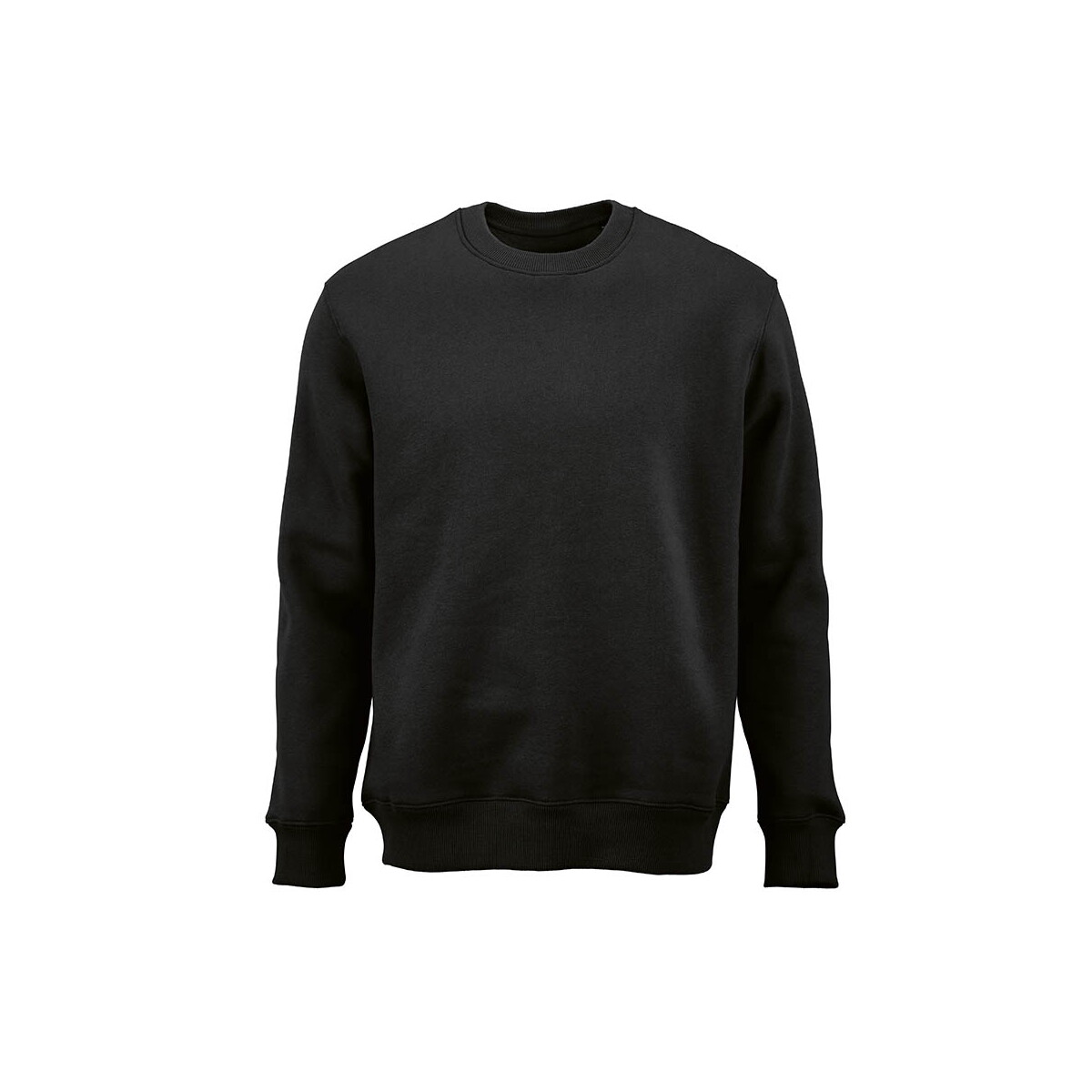 Nazaré crew neck sweatshirt. Org. cotton, rCotton and rPET. Made in PT - Black ASW006_103-front