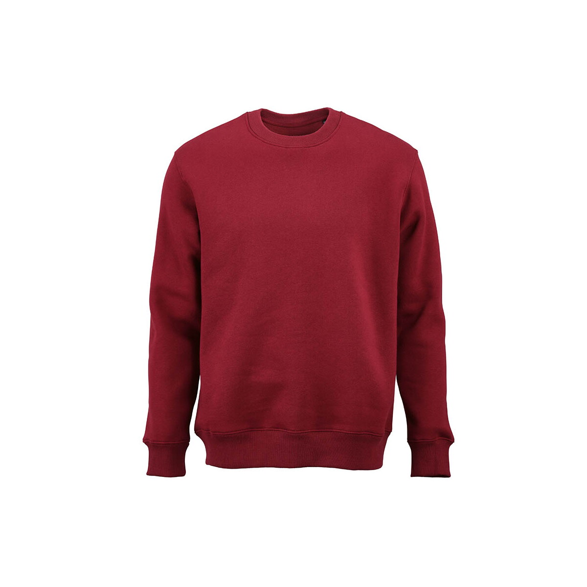 Nazaré crew neck sweatshirt. Org. cotton, rCotton and rPET. Made in PT - Burgundy ASW006_115-front