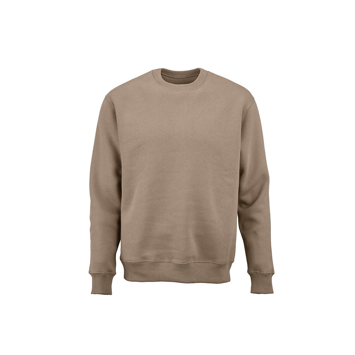Nazaré crew neck sweatshirt. Org. cotton, rCotton and rPET. Made in PT - Light brown ASW006_111-front