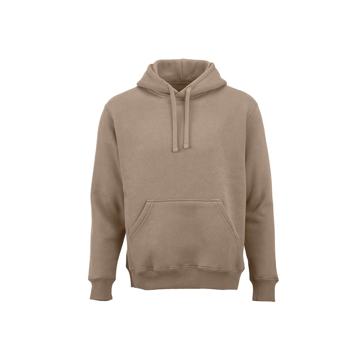 Tulum hooded sweatshirt. Org. cotton, rCotton and rPET. Made in PT - Light brown ASW007_111-front