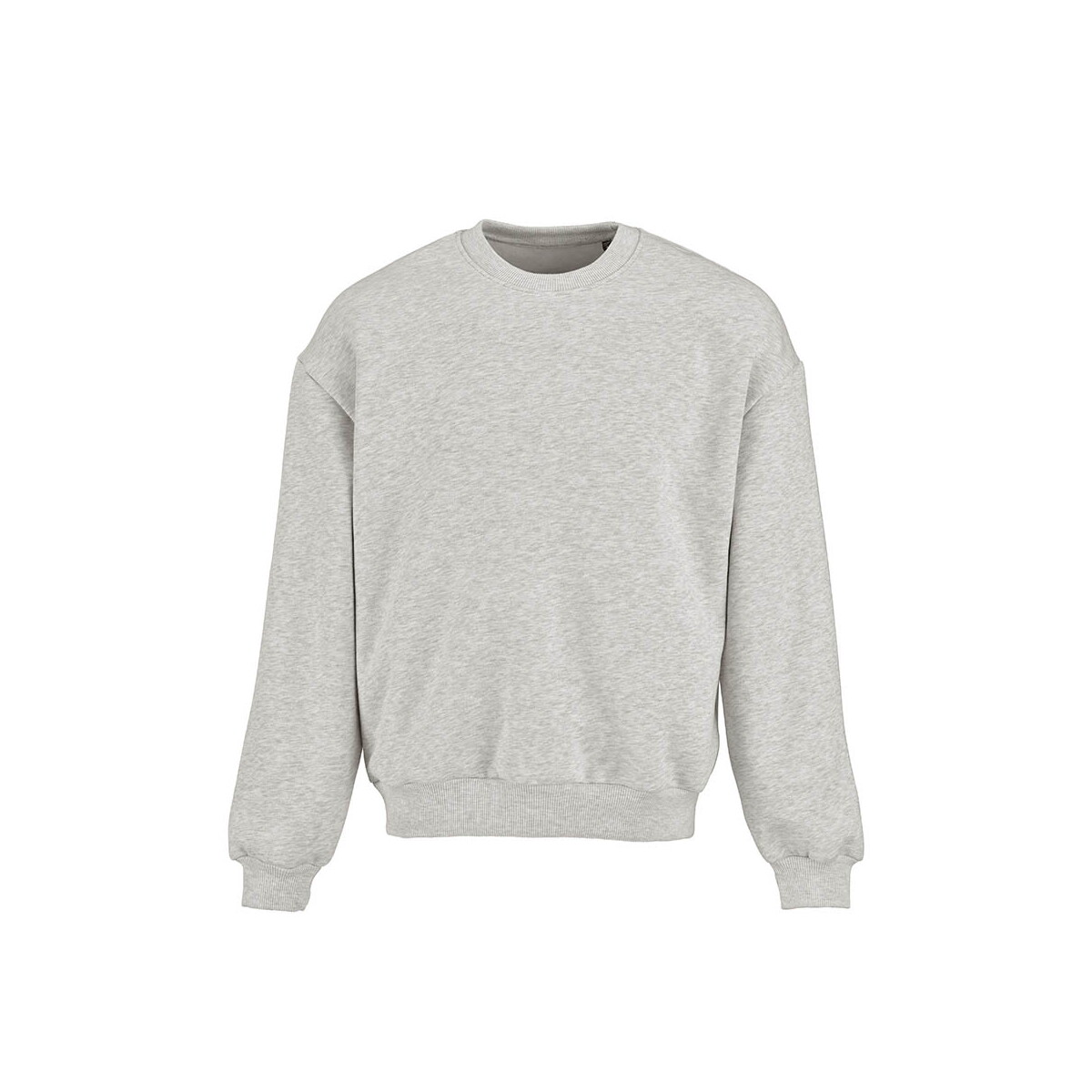 Whitehaven oversized sweatshirt. Org. cotton, rCotton and rPET. Made in PT - Heather light grey ASW009_153-front