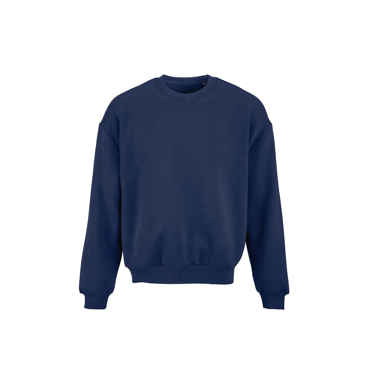 Whitehaven oversized sweatshirt. Org. cotton, rCotton and rPET. Made in PT - Navy blue ASW009_134-front
