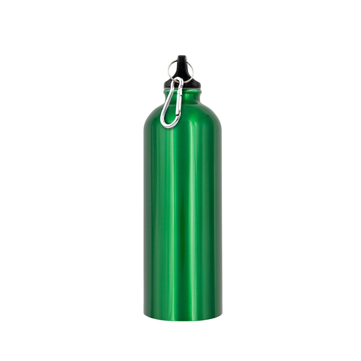 Butelki z logo – butelka sportowa 750 ml z karabińczykiem | laveriano – zielona VA918-06_ISD01 Butelka sportowa 750 ml z karabińczykiem | Laveriano - zielona VA918-06_ISD01