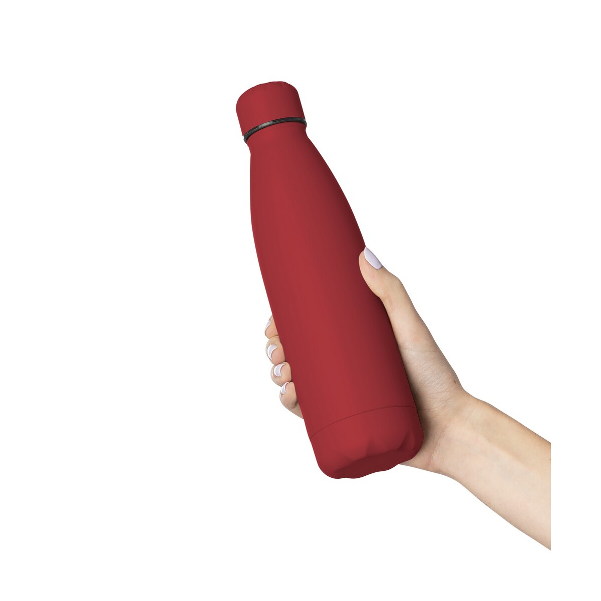 Butelki z logo – butelka termiczna 500 ml – burgundowa VB278-12_AAA05 Butelka termiczna 500 ml - burgundowa VB278-12_AAA05