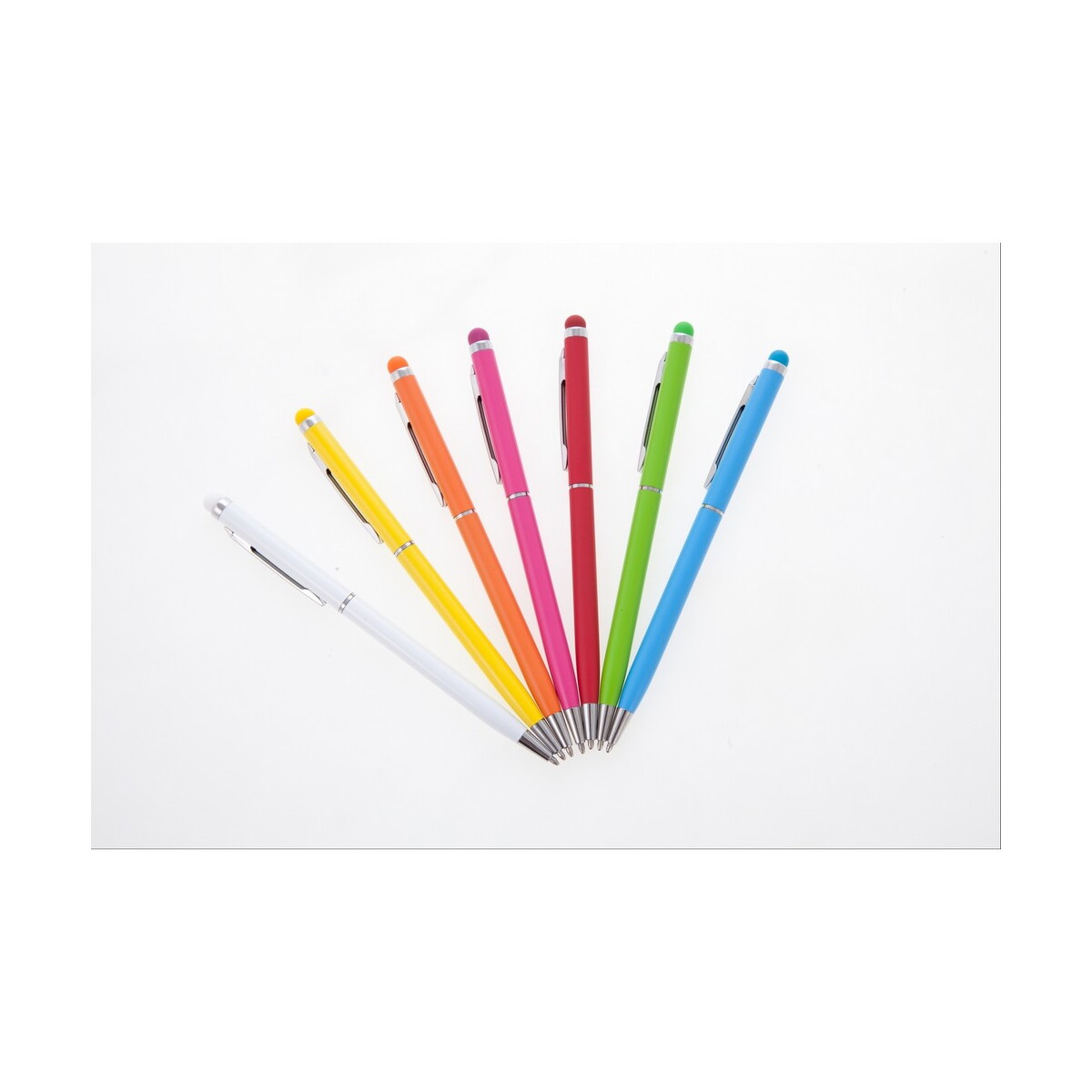 Długopisy metalowe z logo – długopis, touch pen | dennis – zielony V1637_3 Długopis, touch pen | Dennis - zielony V1637_3