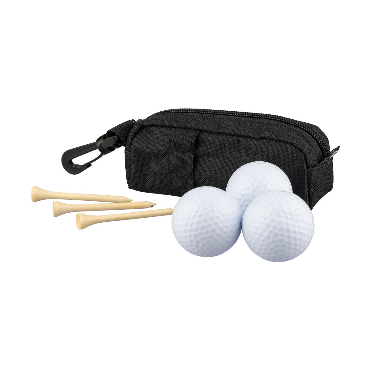 Gadżety golfowe z logo – zestaw piłeczek do golfa – czarne VB118-03_AAA02 Zestaw piłeczek do golfa - czarne VB118-03_AAA02