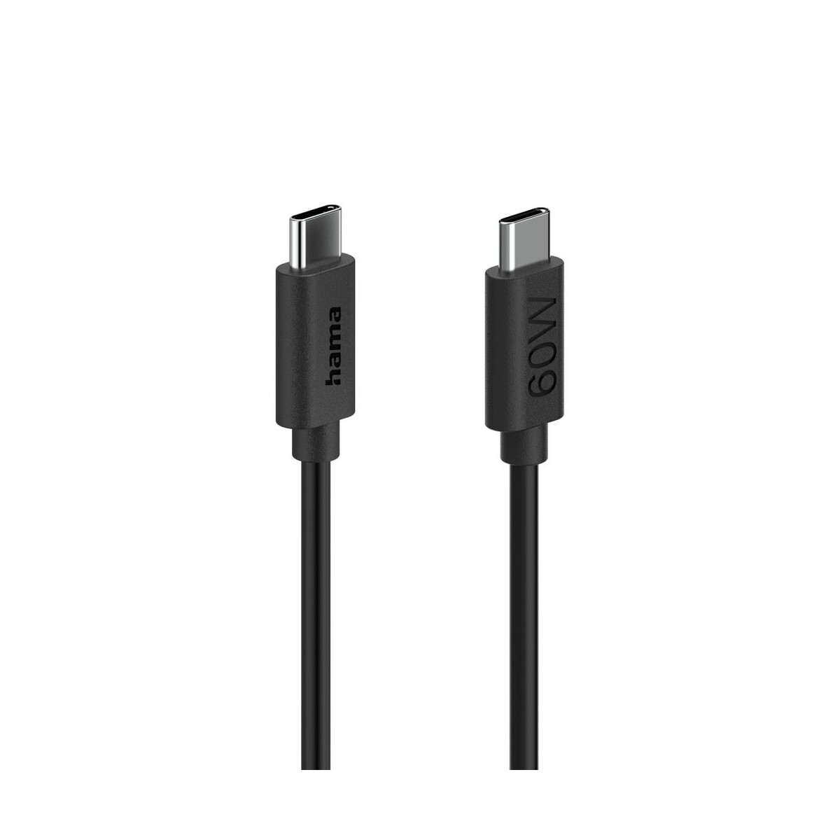 Kable USB z logo – kabel do ładowania hama 60w – czarny VH017-03_IDE01 Kabel do ładowania Hama 60W - czarny VH017-03_IDE01