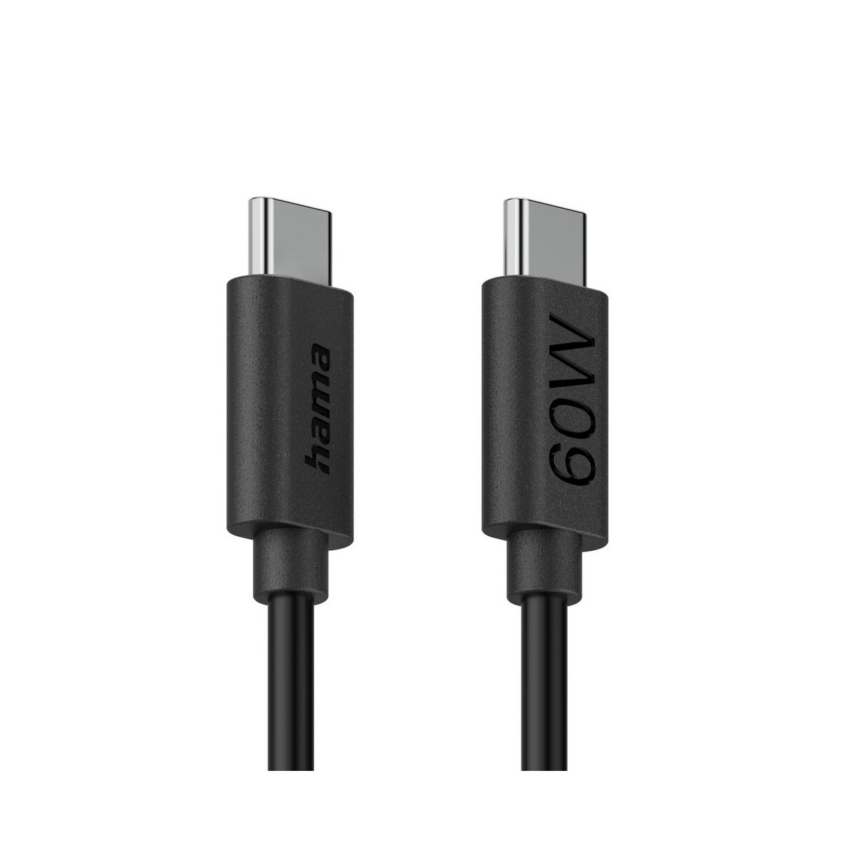 Kable USB z logo – kabel do ładowania hama 60w – czarny VH017-03_IDE02 Kabel do ładowania Hama 60W - czarny VH017-03_IDE02