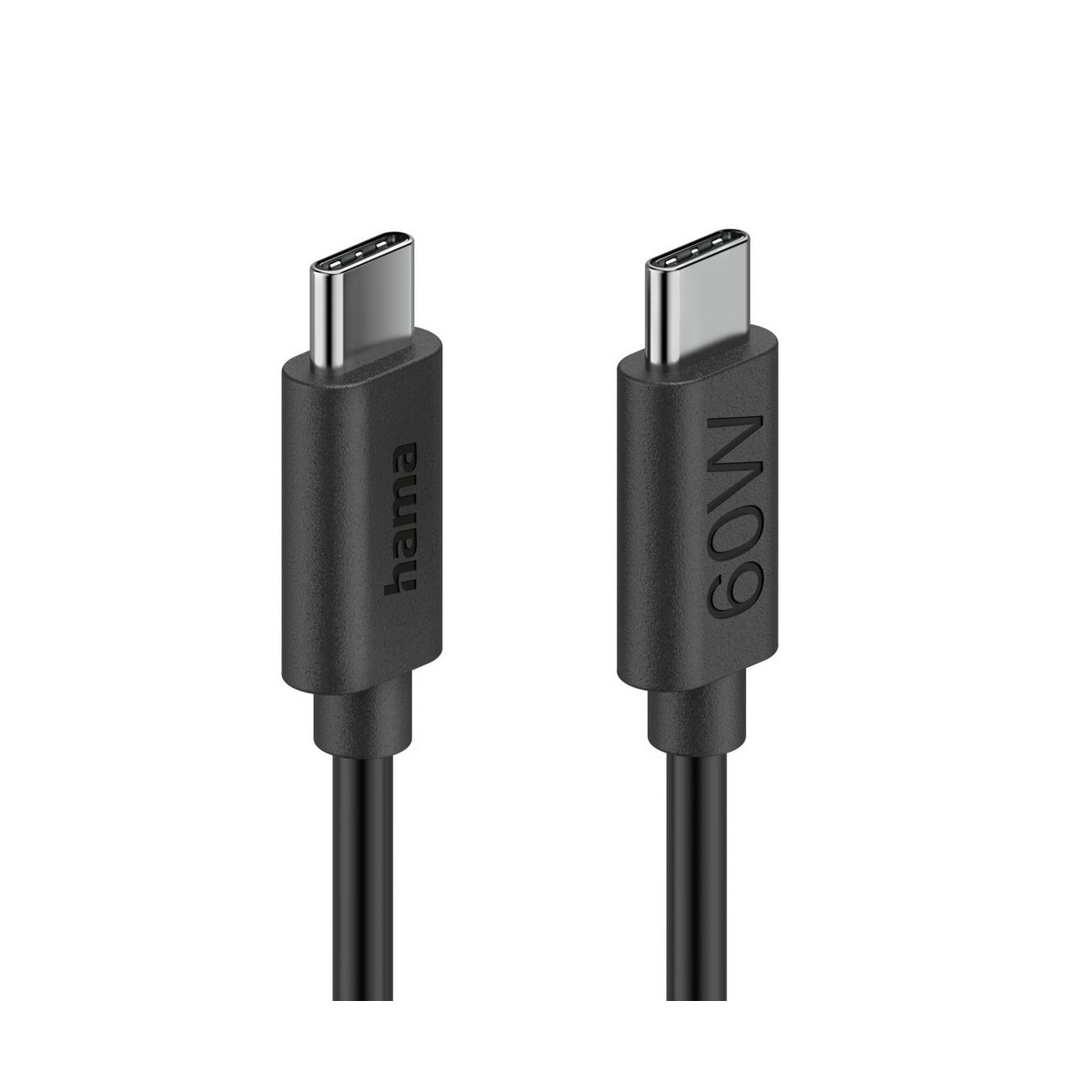 Kable USB z logo – kabel do ładowania hama 60w – czarny VH017-03_IDE03 Kabel do ładowania Hama 60W - czarny VH017-03_IDE03