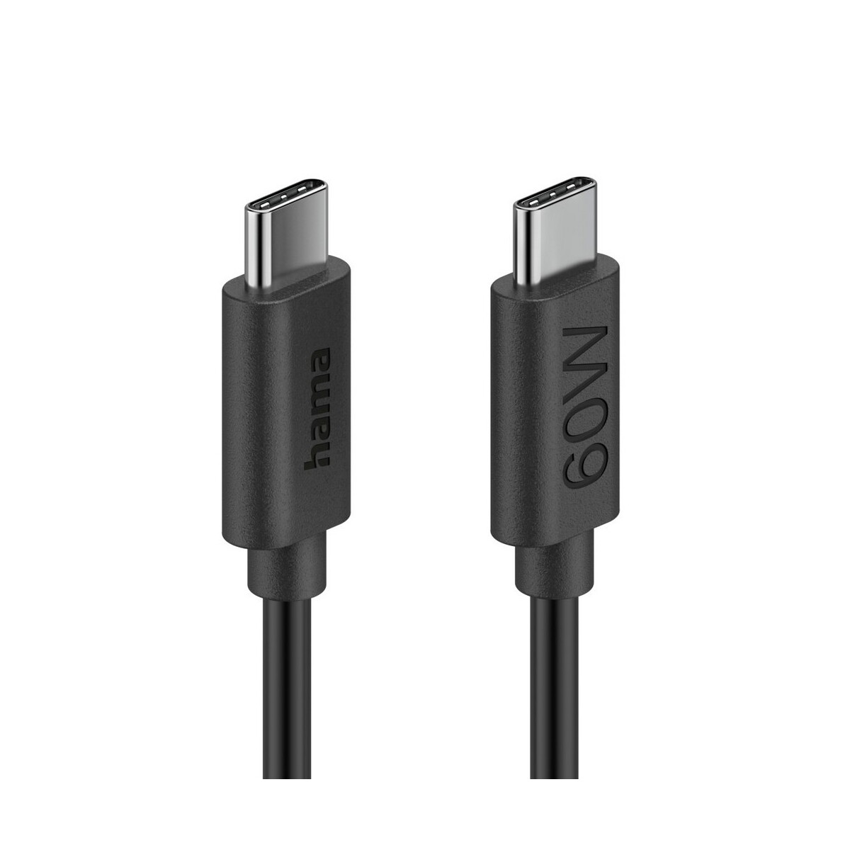 Kable USB z logo – kabel do ładowania hama 60w – czarny VH017-03_IDE06 Kabel do ładowania Hama 60W - czarny VH017-03_IDE06