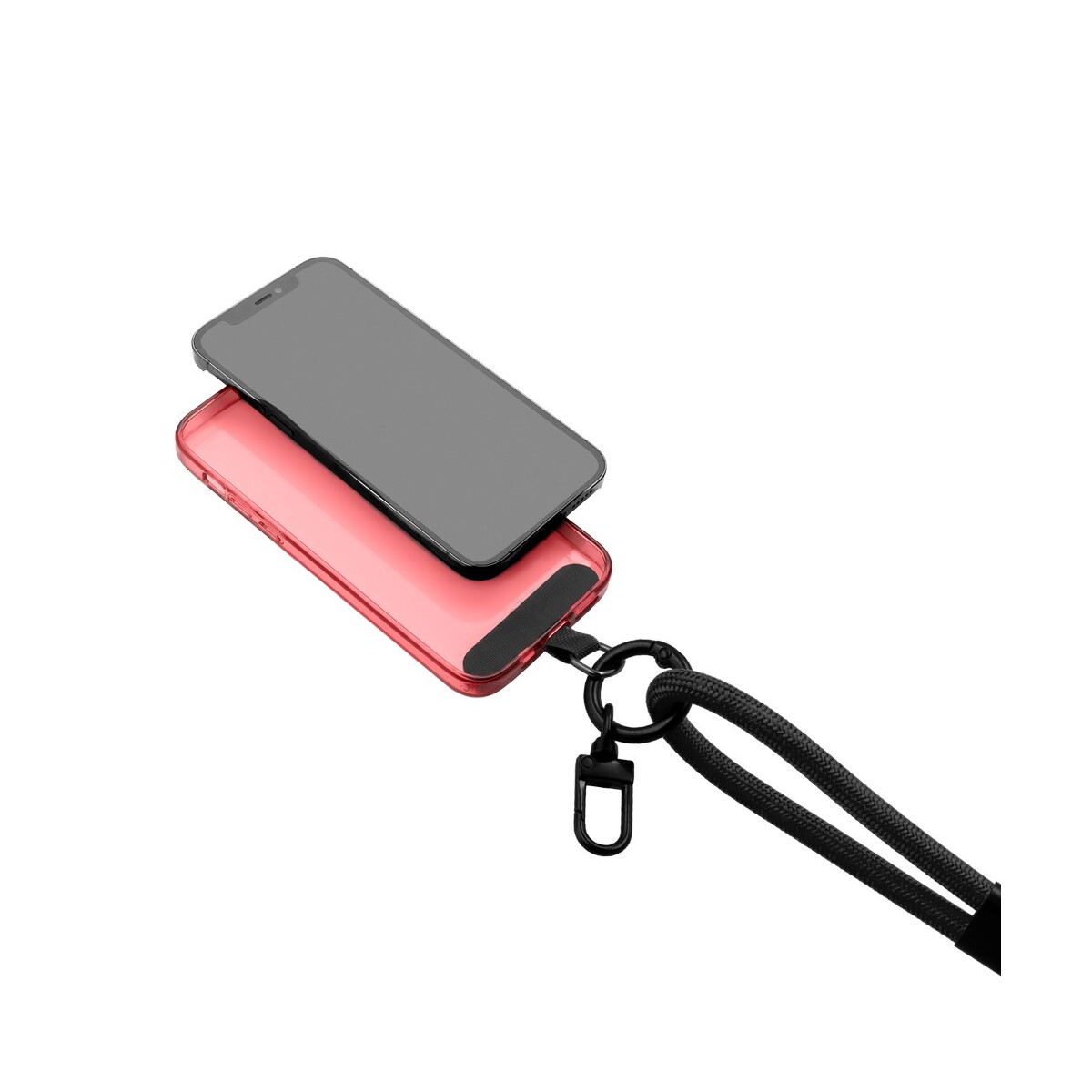 Kable USB z logo – smycz do telefonu z kablem do transmisji danych i ładowania | bassam – czarna VA059-03_AAA02 Smycz do telefonu z kablem do transmisji danych i ładowania | Bassam - czarna VA059-03_AAA02