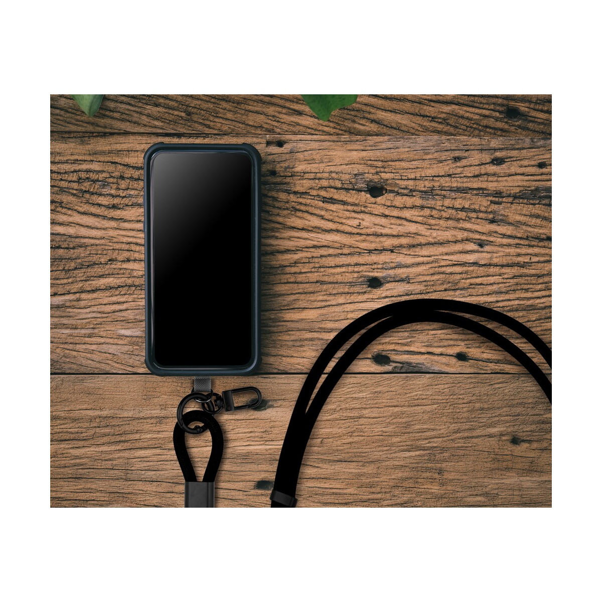 Kable USB z logo – smycz do telefonu z kablem do transmisji danych i ładowania | bassam – czarna VA059-03_AAB03 Smycz do telefonu z kablem do transmisji danych i ładowania | Bassam - czarna VA059-03_AAB03