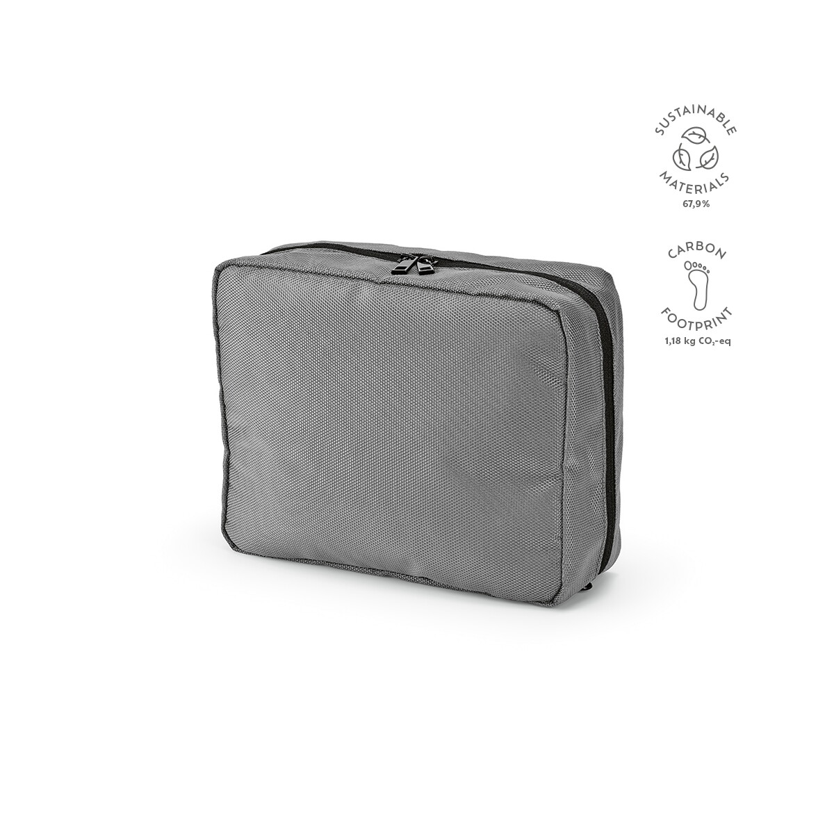 Kosmetyczki z logo – torba toaletowa venice rpet – szara ATB001_113-kpi Torba toaletowa Venice rPET - Szara ATB001_113-kpi