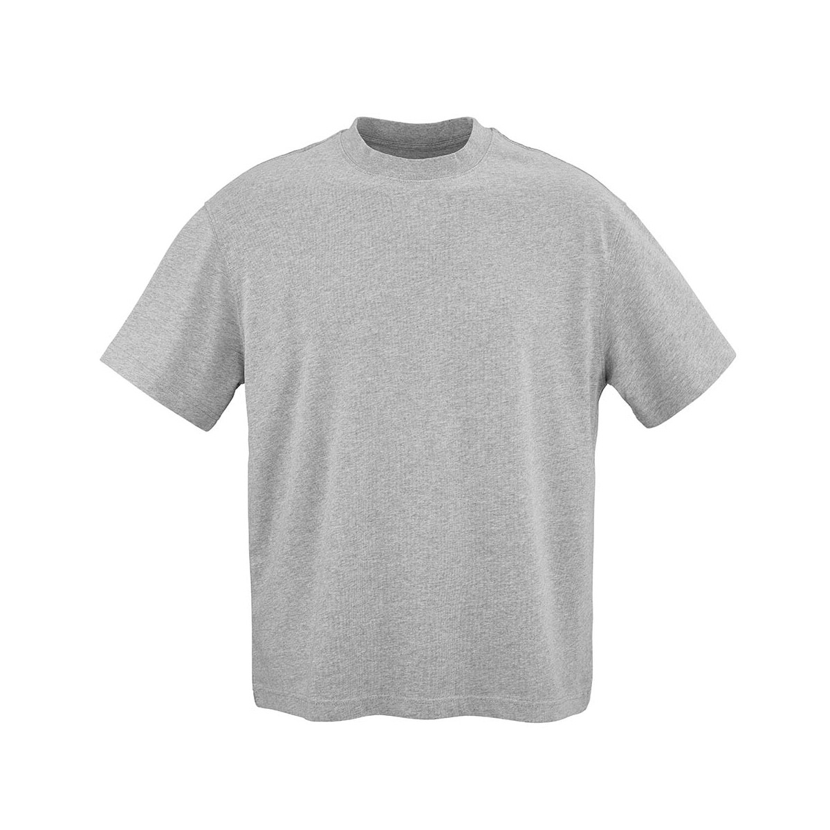Paloma oversized t-shirt. 100% organic cotton. 240gsm. Made in PT - Heather grey ATS004_163-front