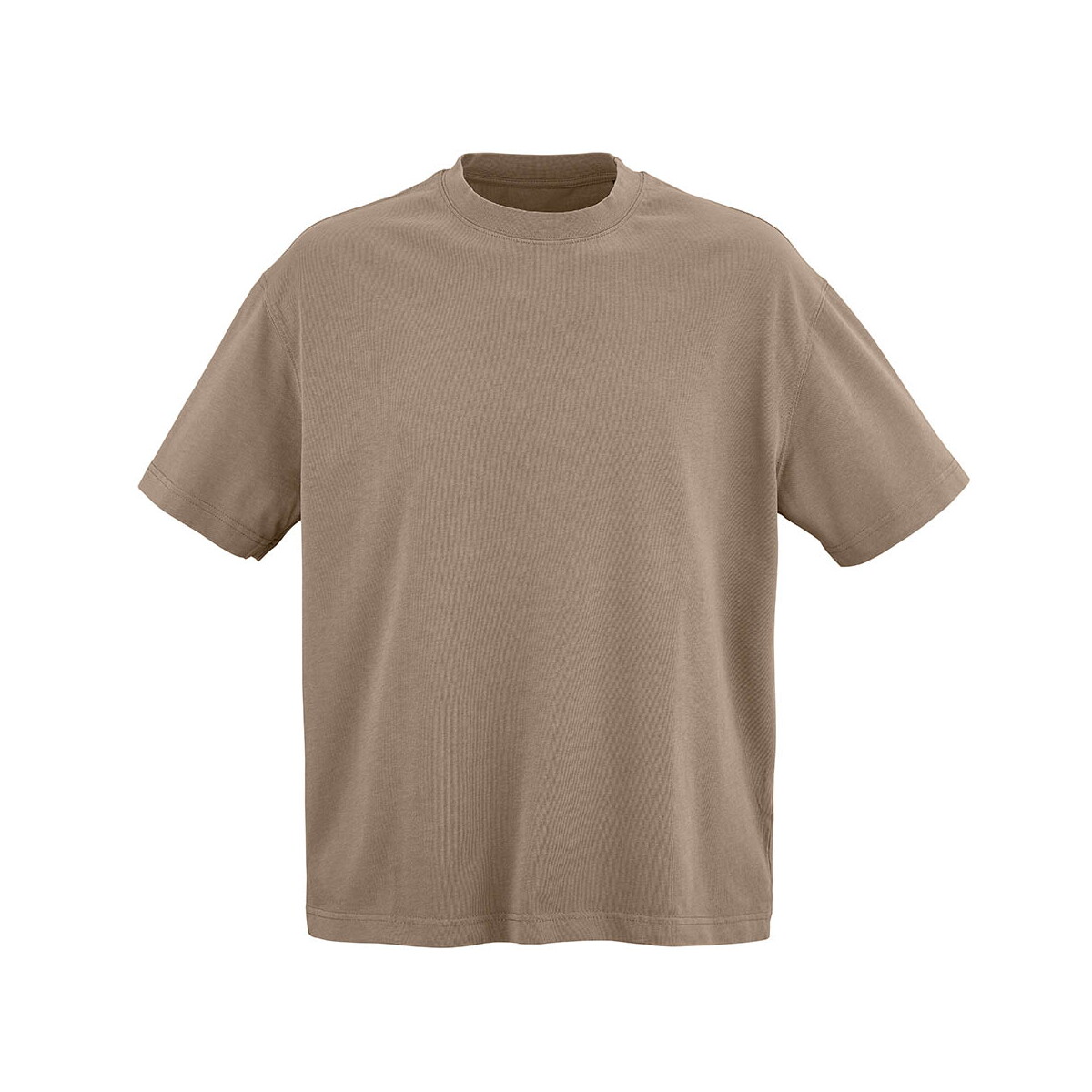 Paloma oversized t-shirt. 100% organic cotton. 240gsm. Made in PT - Light brown ATS004_111-front