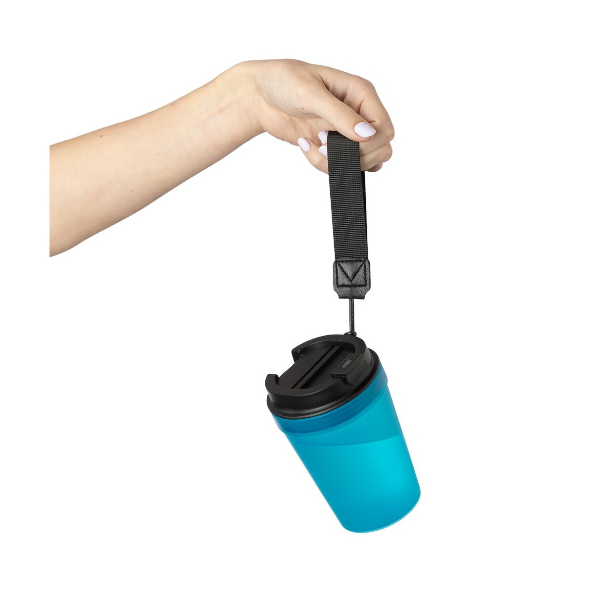 Kubki termiczne z logo – kubek podróżny 350 ml – błękitny VB287-23_AAA10 Kubek podróżny 350 ml - błękitny VB287-23_AAA10