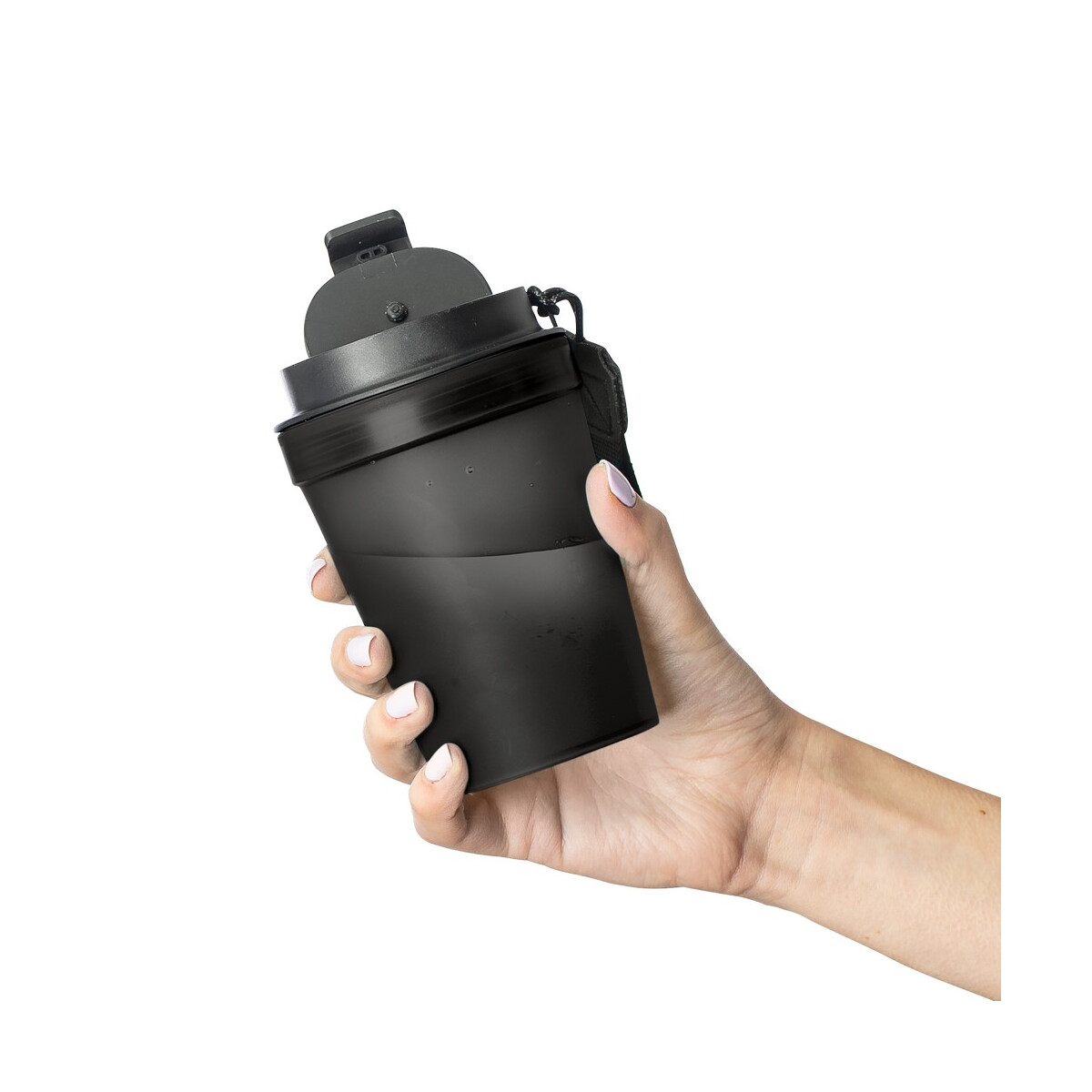 Kubki termiczne z logo – kubek podróżny 350 ml – czarny VB287-03_AAA07 Kubek podróżny 350 ml - czarny VB287-03_AAA07