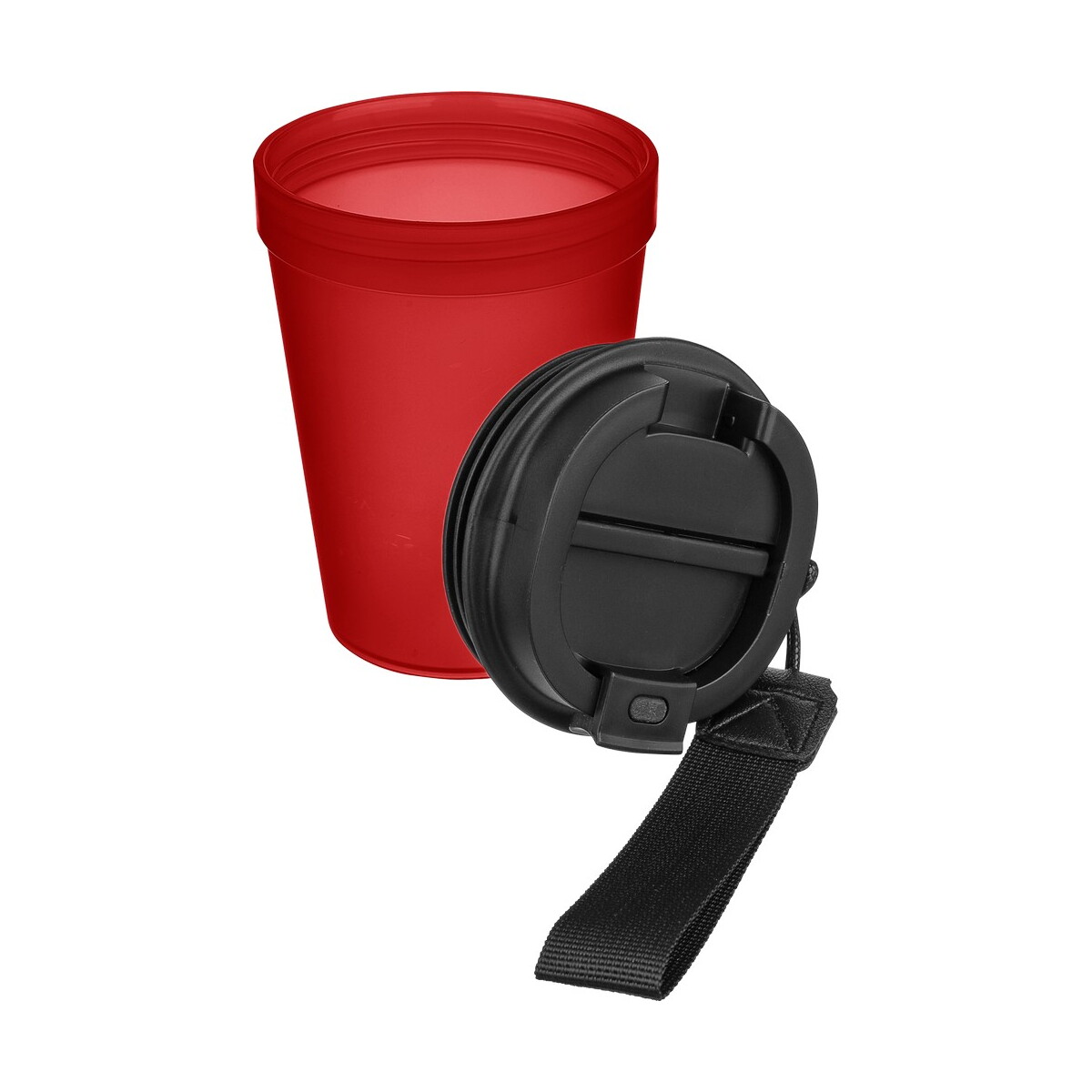 Kubki termiczne z logo – kubek podróżny 350 ml – czerwony VB287-05_AAA02 Kubek podróżny 350 ml - czerwony VB287-05_AAA02