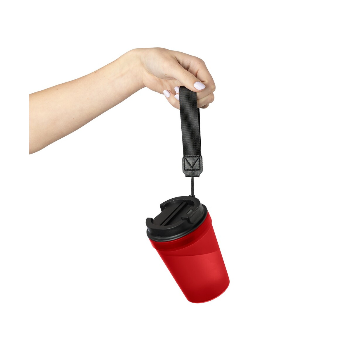 Kubki termiczne z logo – kubek podróżny 350 ml – czerwony VB287-05_AAA08 Kubek podróżny 350 ml - czerwony VB287-05_AAA08