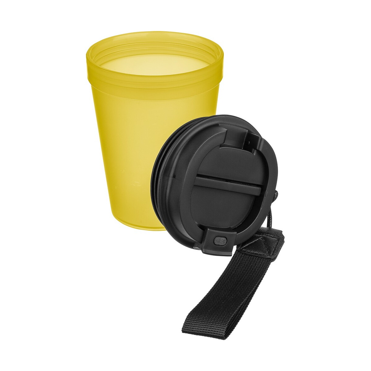 Kubki termiczne z logo – kubek podróżny 350 ml – żółty VB287-08_AAA02 Kubek podróżny 350 ml - żółty VB287-08_AAA02