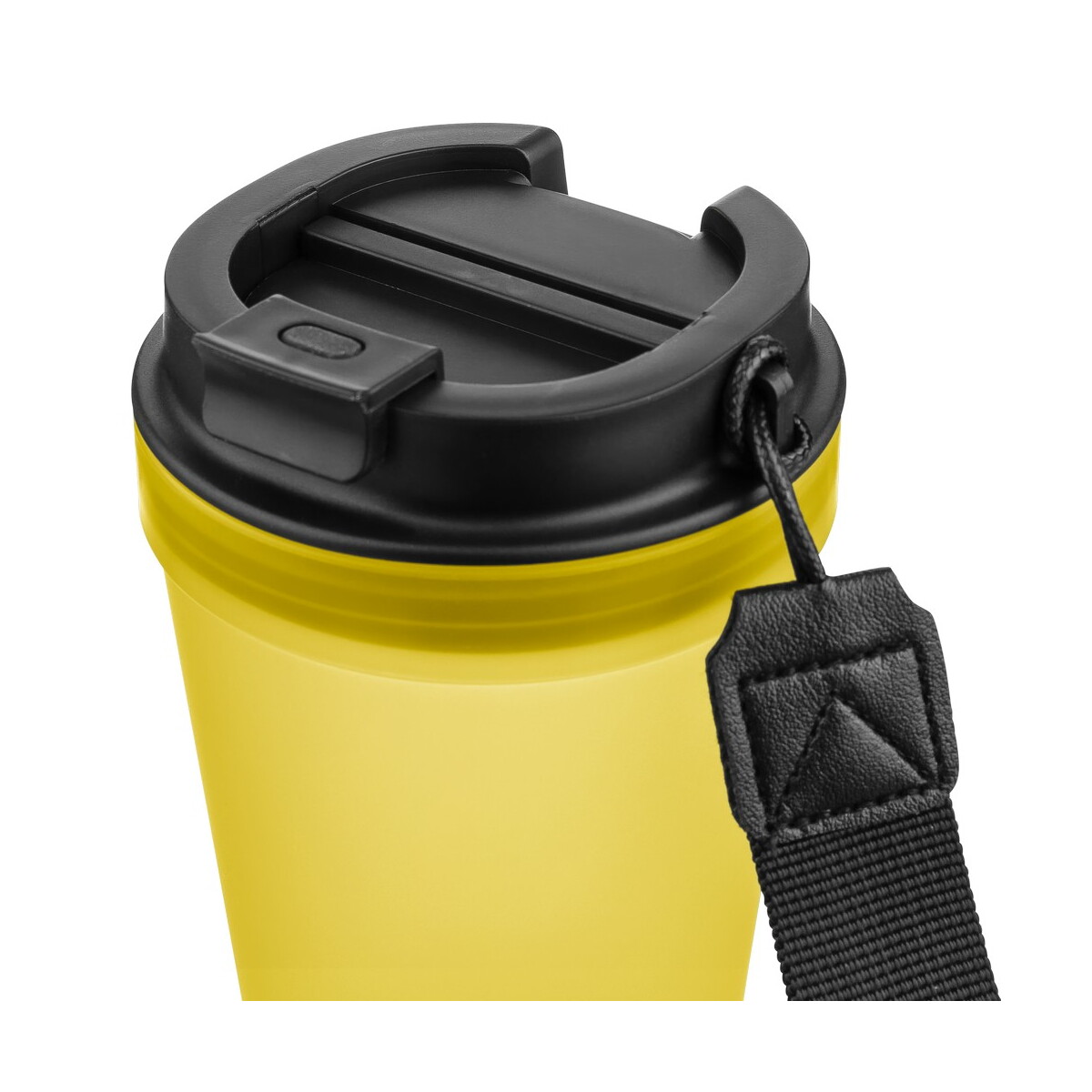 Kubki termiczne z logo – kubek podróżny 350 ml – żółty VB287-08_AAA05 Kubek podróżny 350 ml - żółty VB287-08_AAA05