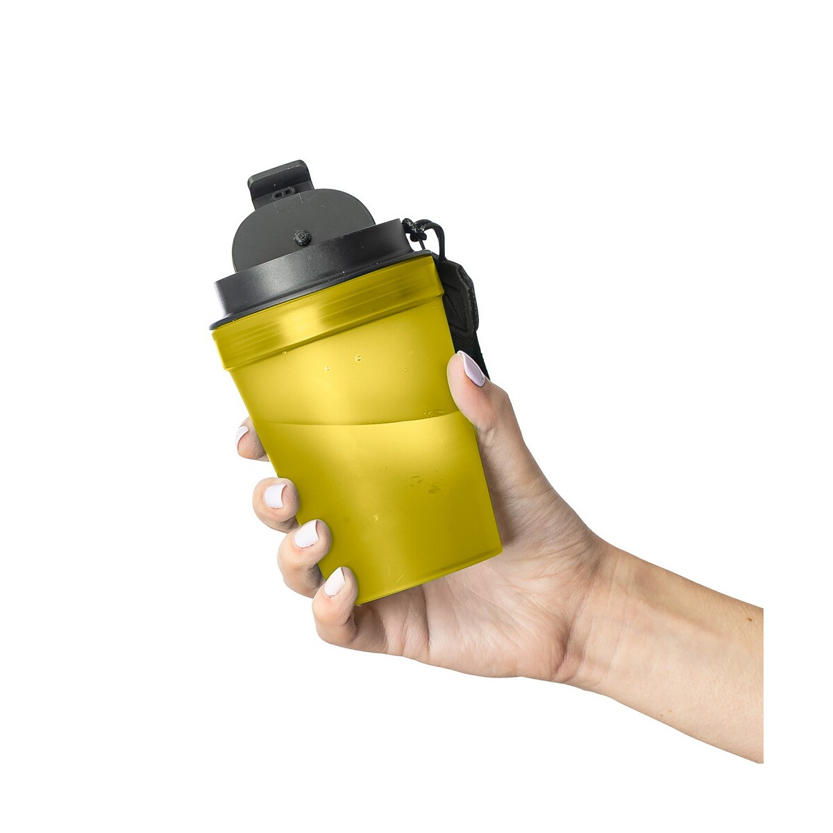 Kubki termiczne z logo – kubek podróżny 350 ml – żółty VB287-08_AAA07 Kubek podróżny 350 ml - żółty VB287-08_AAA07