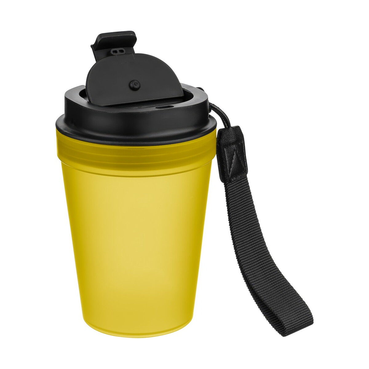 Kubki termiczne z logo – kubek podróżny 350 ml – żółty VB287-08_AAA09 Kubek podróżny 350 ml - żółty VB287-08_AAA09