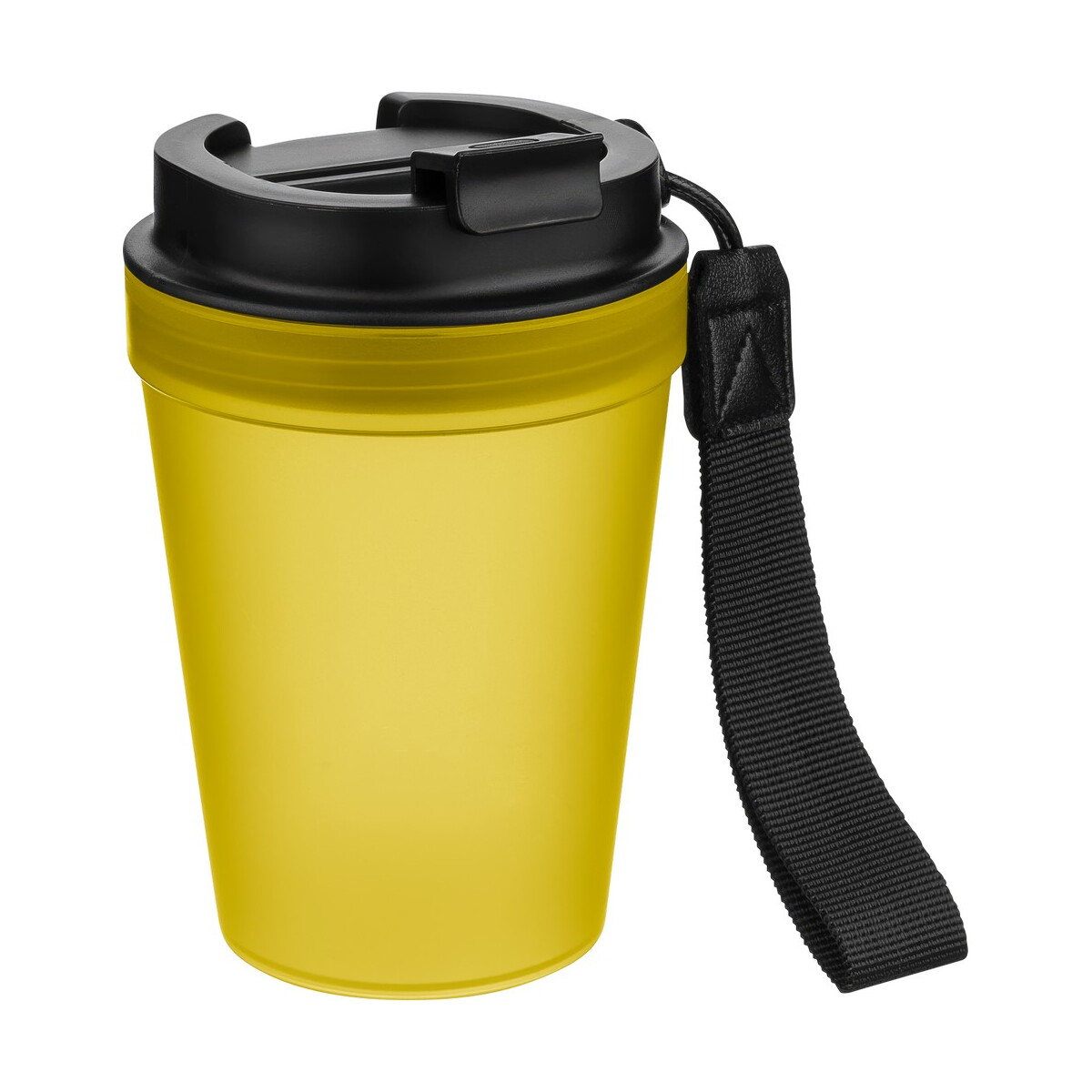 Kubki termiczne z logo – kubek podróżny 350 ml – żółty VB287-08_AAA10 Kubek podróżny 350 ml - żółty VB287-08_AAA10