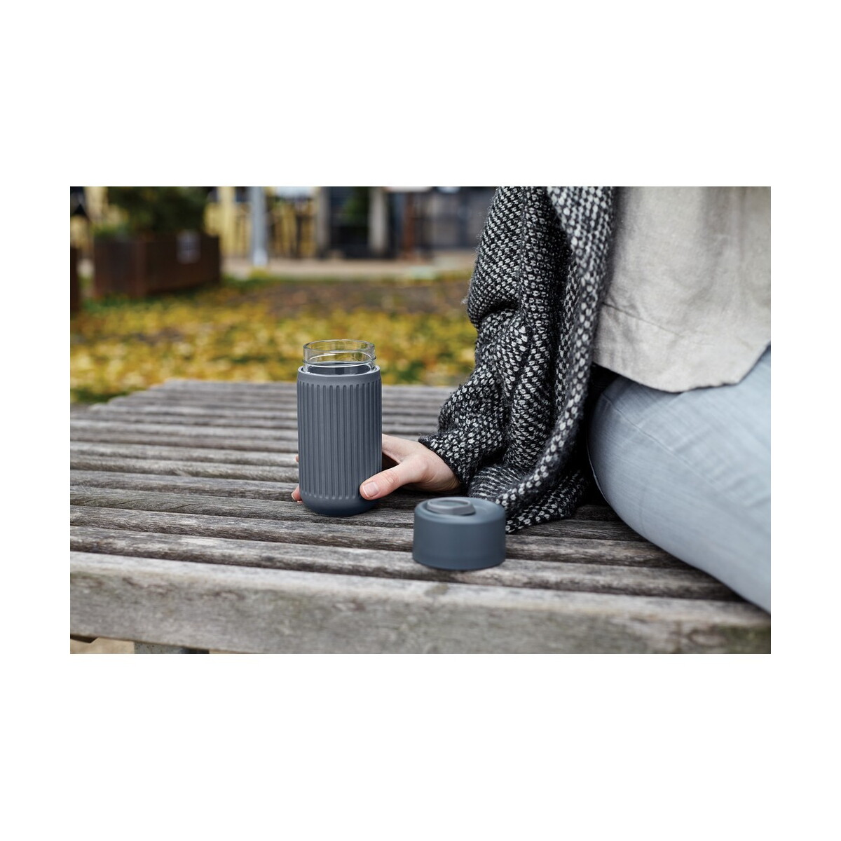 Kubki termiczne z logo – kubek termiczny 340 ml black+blum – szary P439.1602__M_400 Kubek termiczny 340 ml Black+Blum - szary P439.1602__M_400