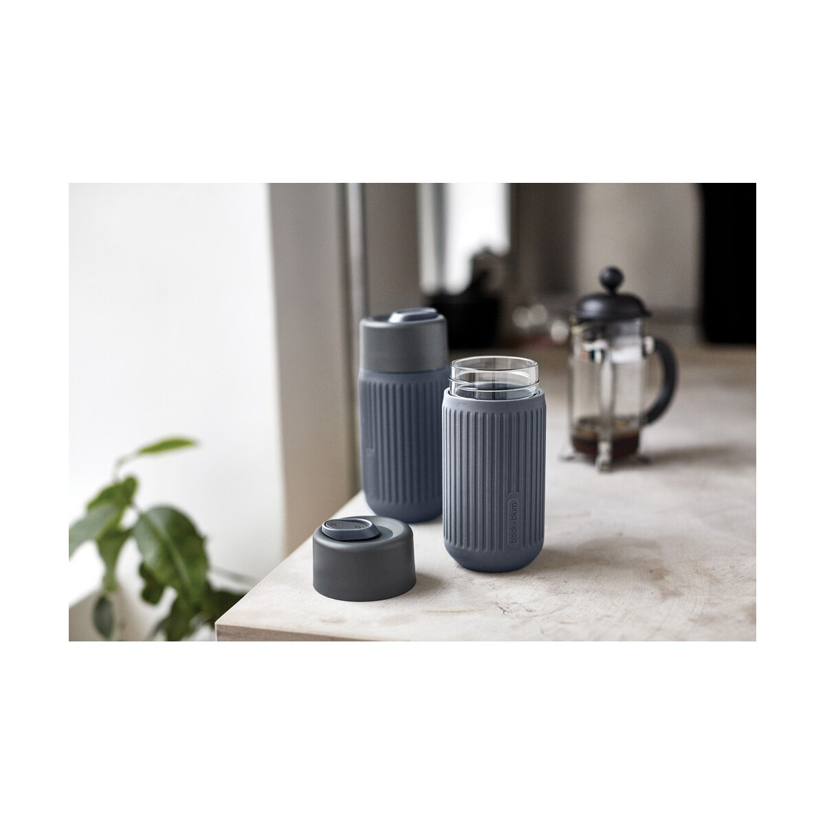 Kubki termiczne z logo – kubek termiczny 340 ml black+blum – szary P439.1602__M_403 Kubek termiczny 340 ml Black+Blum - szary P439.1602__M_403