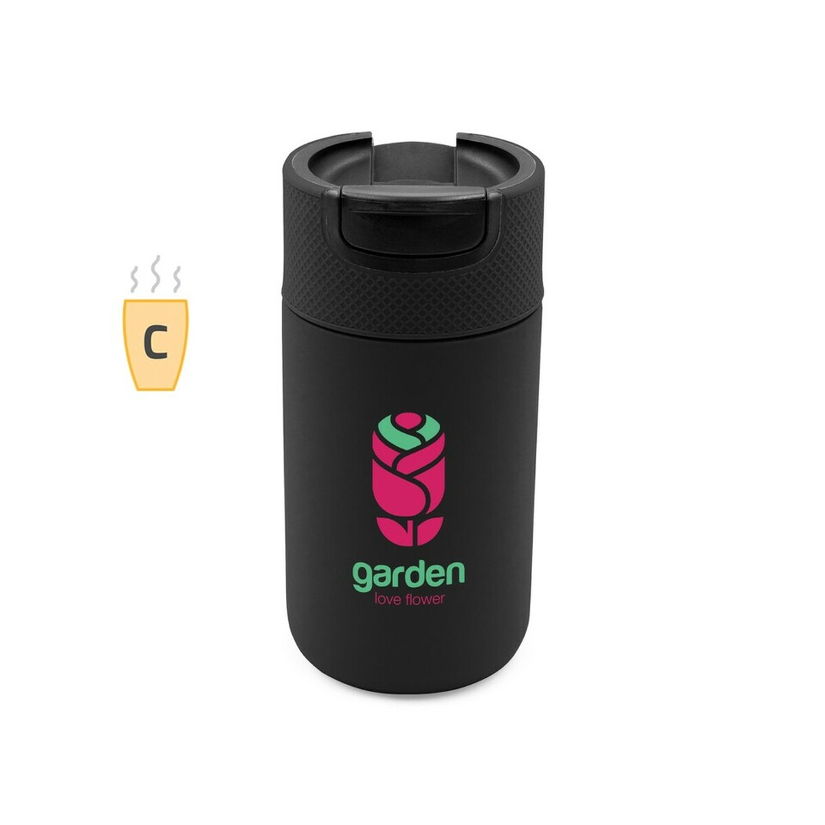 Kubki termiczne z logo – kubek termiczny 400 ml air gifts | raylee – czarny V1167-03_AAA00 Kubek termiczny 400 ml Air Gifts | Raylee - czarny V1167-03_AAA00