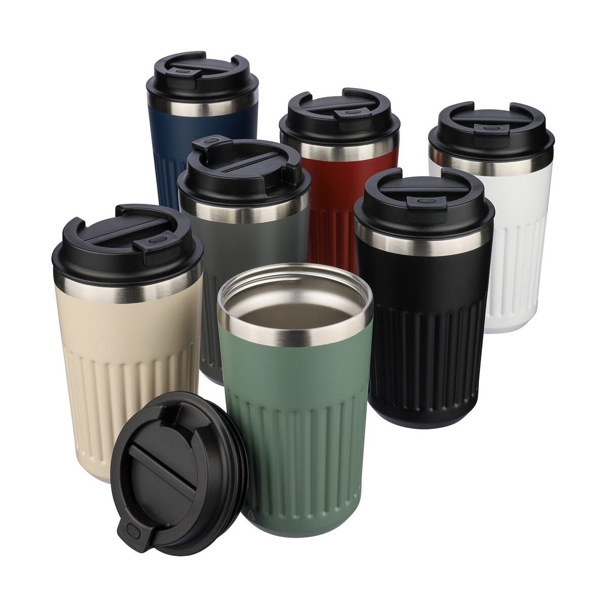 Kubki termiczne z logo – kubek termiczny 400 ml – biały VB184_1 Kubek termiczny 400 ml - biały VB184_1