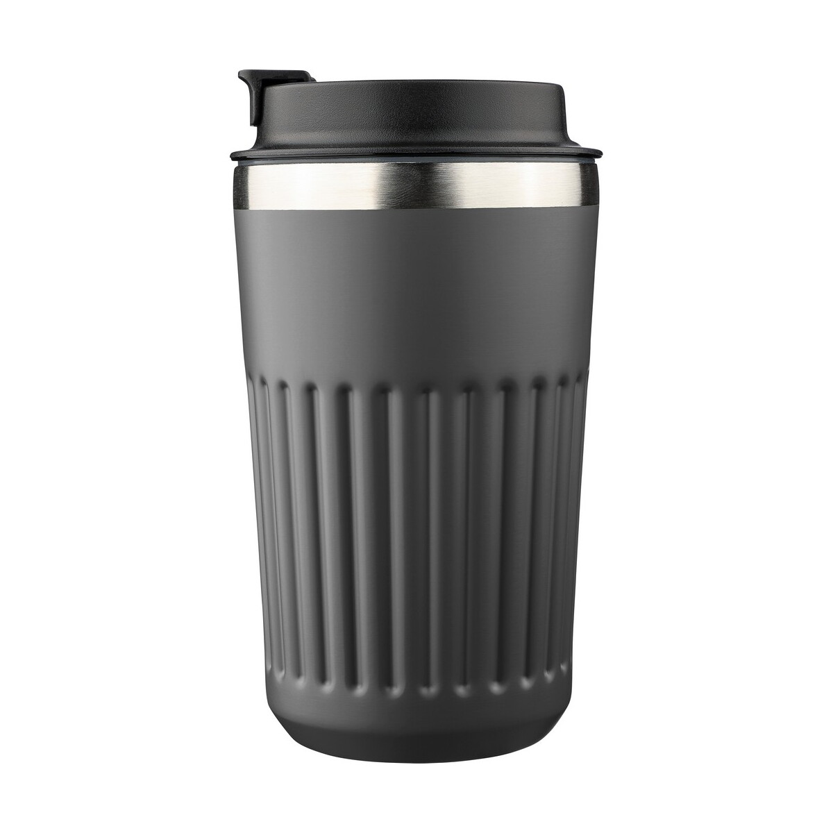 Kubki termiczne z logo – kubek termiczny 400 ml – szary VB184-19_ISR01 Kubek termiczny 400 ml - szary VB184-19_ISR01