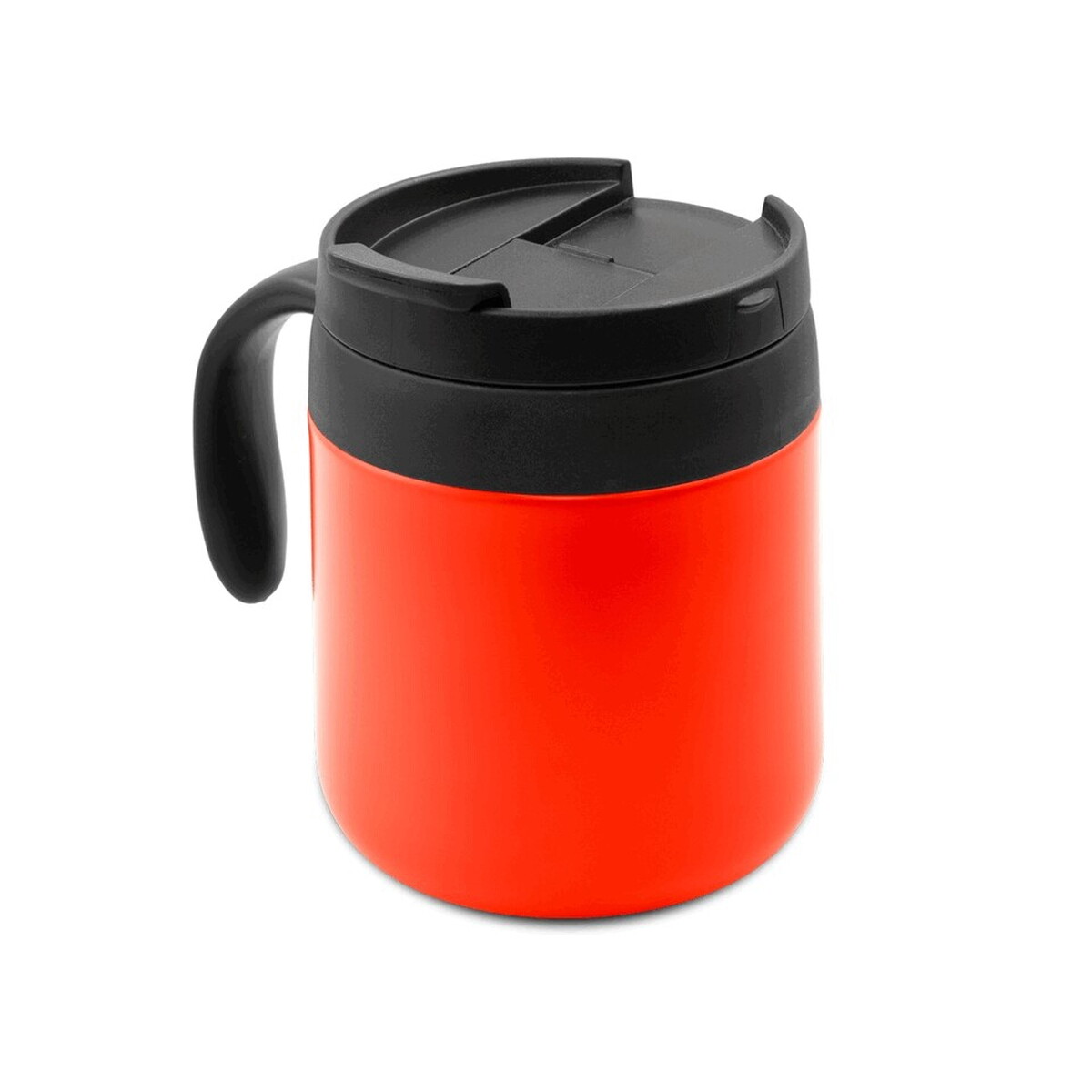 Kubki termiczne z logo – kubek termiczny 400 ml z rączką | wyatt – czerwony V4838-05_AAA01 Kubek termiczny 400 ml z rączką | Wyatt - czerwony V4838-05_AAA01