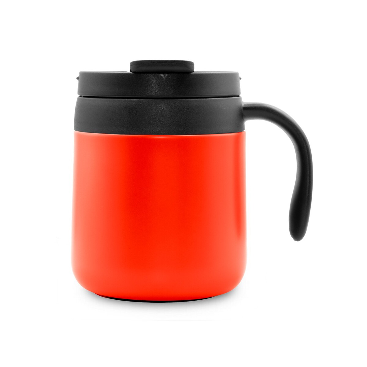 Kubki termiczne z logo – kubek termiczny 400 ml z rączką | wyatt – czerwony V4838-05_AAB01 Kubek termiczny 400 ml z rączką | Wyatt - czerwony V4838-05_AAB01