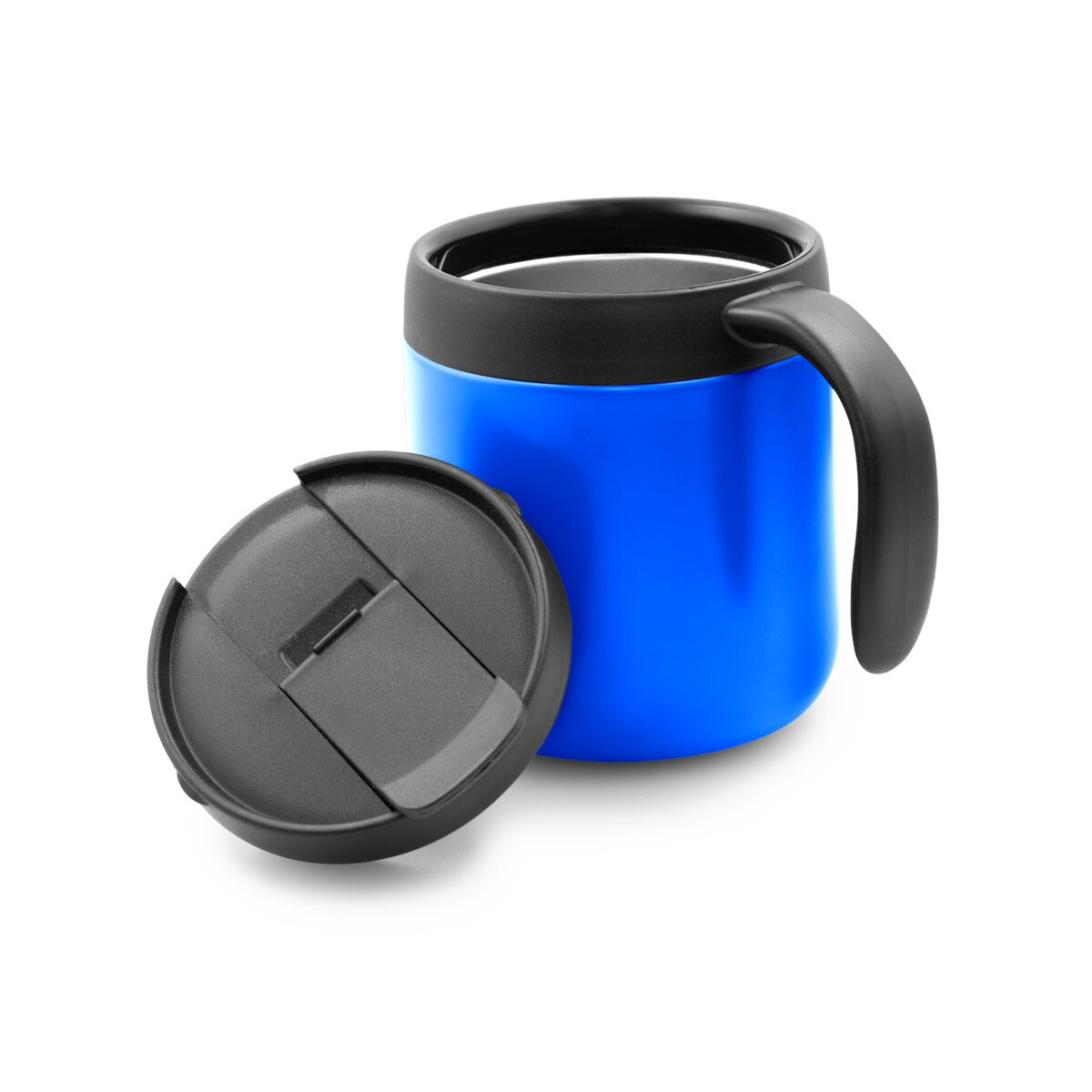 Kubki termiczne z logo – kubek termiczny 400 ml z rączką | wyatt – niebieski V4838-11_AAA02 Kubek termiczny 400 ml z rączką | Wyatt - niebieski V4838-11_AAA02