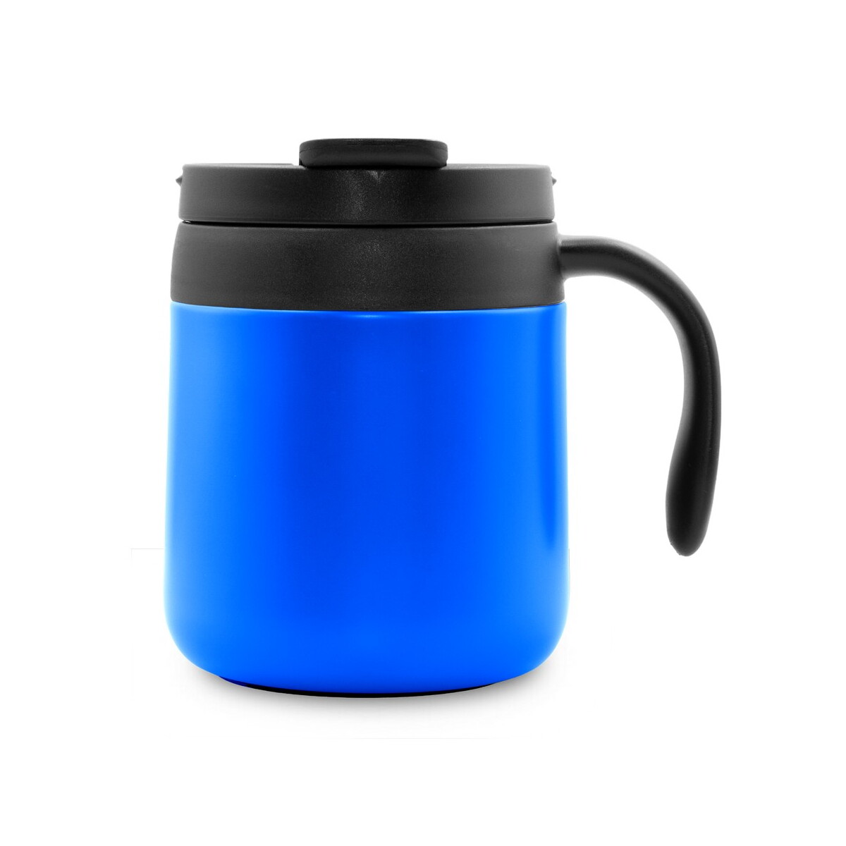Kubki termiczne z logo – kubek termiczny 400 ml z rączką | wyatt – niebieski V4838-11_AAB01 Kubek termiczny 400 ml z rączką | Wyatt - niebieski V4838-11_AAB01