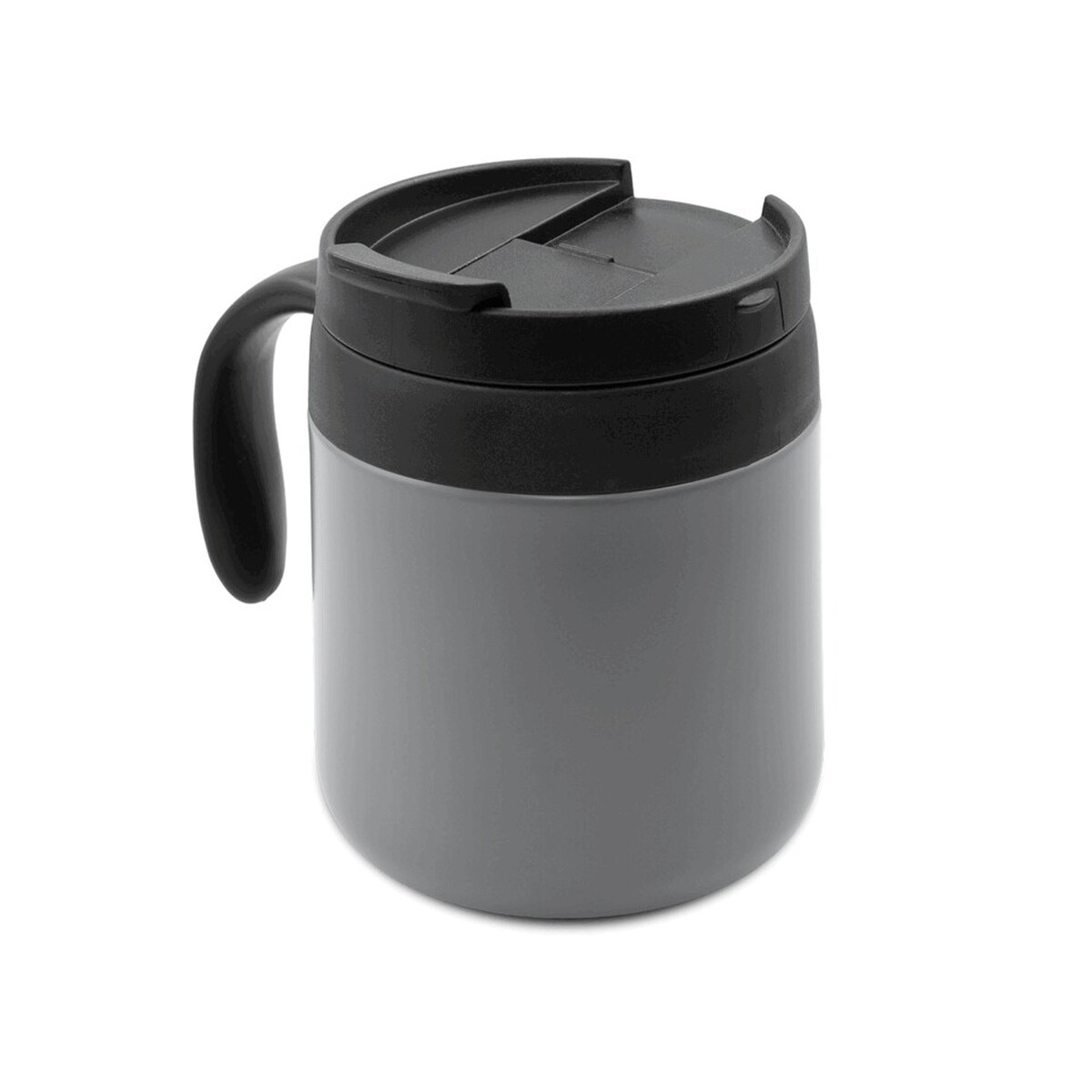 Kubki termiczne z logo – kubek termiczny 400 ml z rączką | wyatt – szary V4838-19_AAA01 Kubek termiczny 400 ml z rączką | Wyatt - szary V4838-19_AAA01