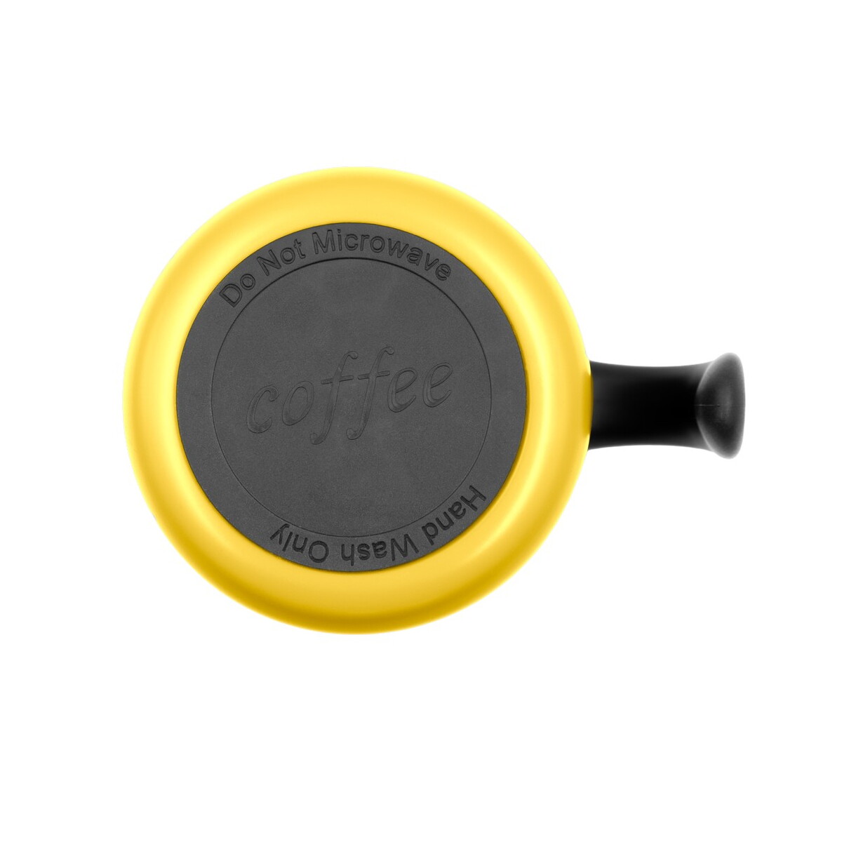 Kubki termiczne z logo – kubek termiczny 400 ml z rączką | wyatt – żółty V4838-08_IUN01 Kubek termiczny 400 ml z rączką | Wyatt - żółty V4838-08_IUN01